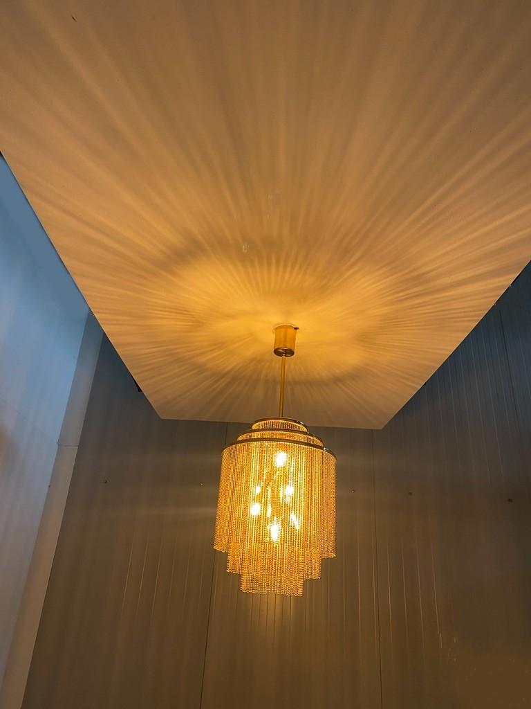 Mid-Century Modern Kinkeldey stunning brass chandelier- 1960 Germany For Sale