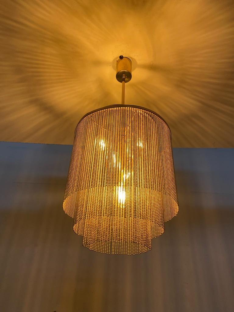 Brass Kinkeldey stunning brass chandelier- 1960 Germany For Sale