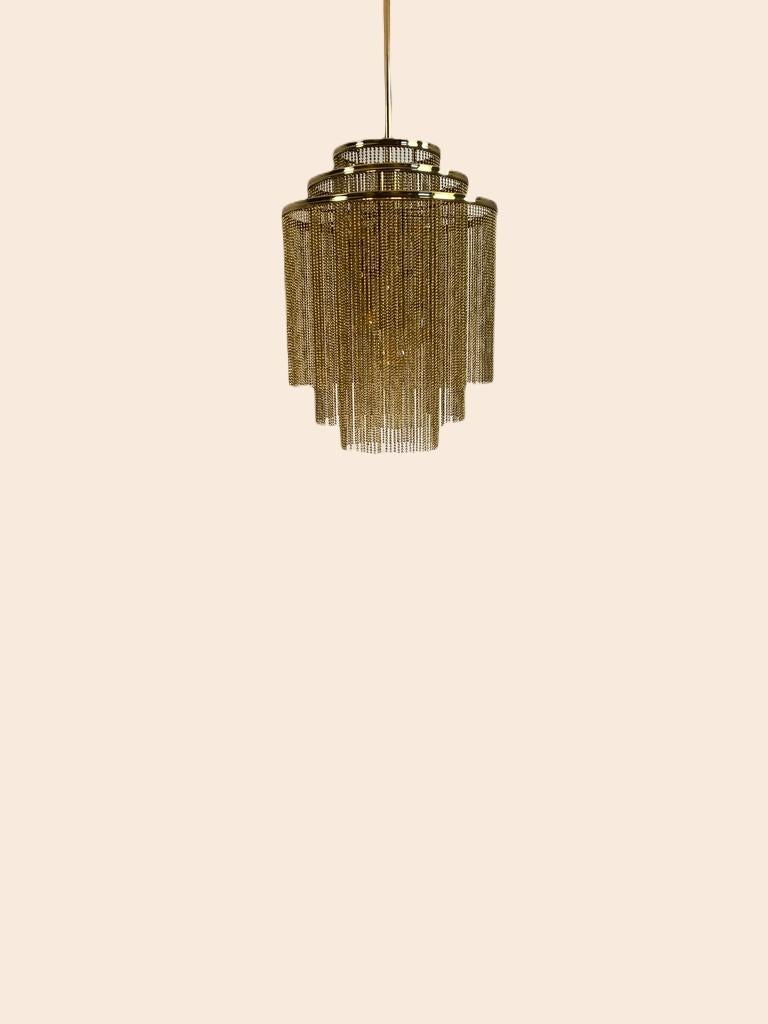 Kinkeldey stunning brass chandelier- 1960 Germany For Sale 1