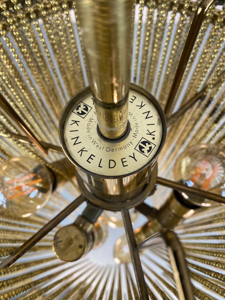 Kinkeldey stunning brass chandelier- 1960 Germany For Sale 3