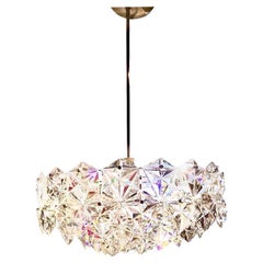 Lustre géométrique Kinkeldey à trois niveaux en acier, Allemagne, 1965