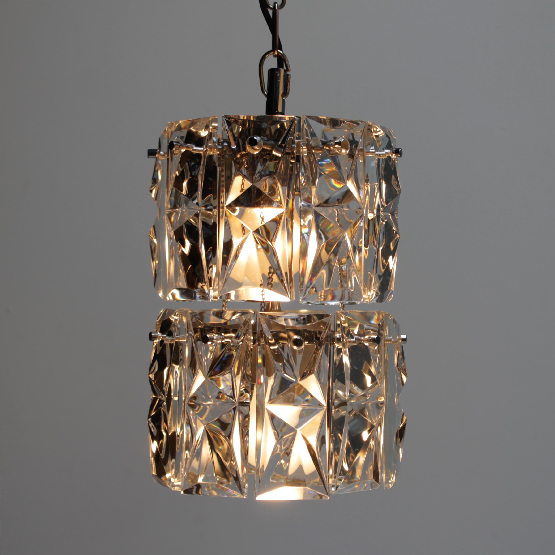 Kinkeldey Two Tier Pendant with Faceted Crystals For Sale 2