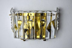 Kinkeldey Wall Lamp, 6 Crystals, Germany, 1970