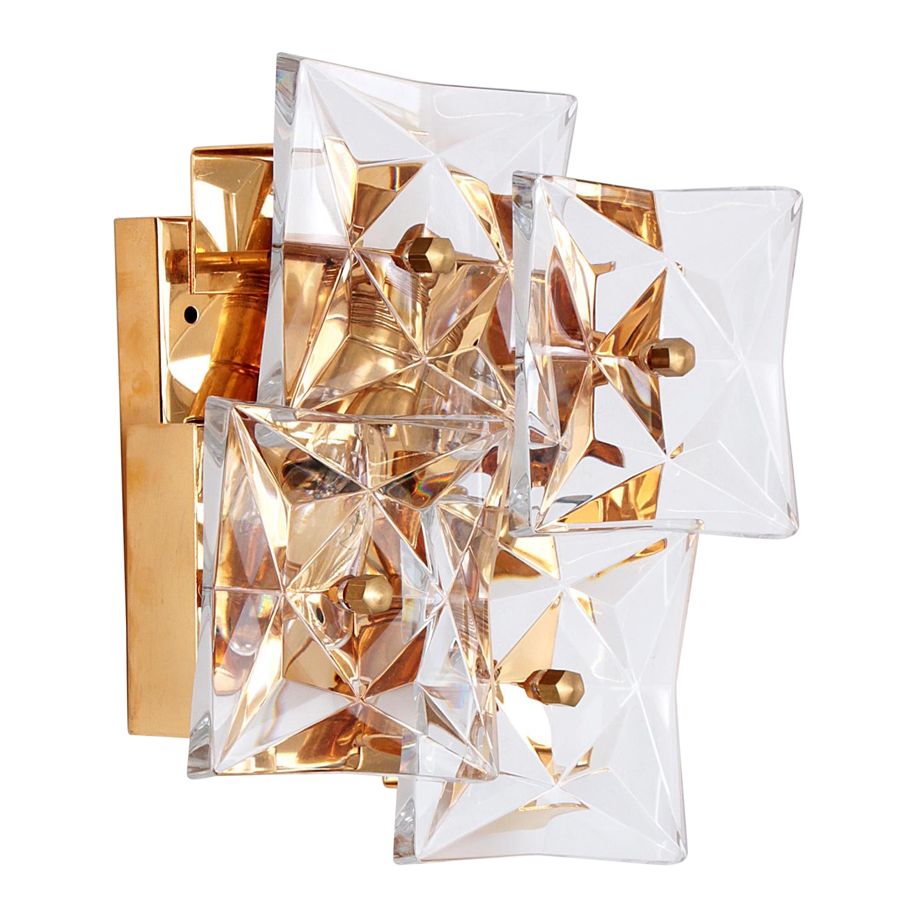 Kinkeldey wall lamp Gold-Plated Germany 1970