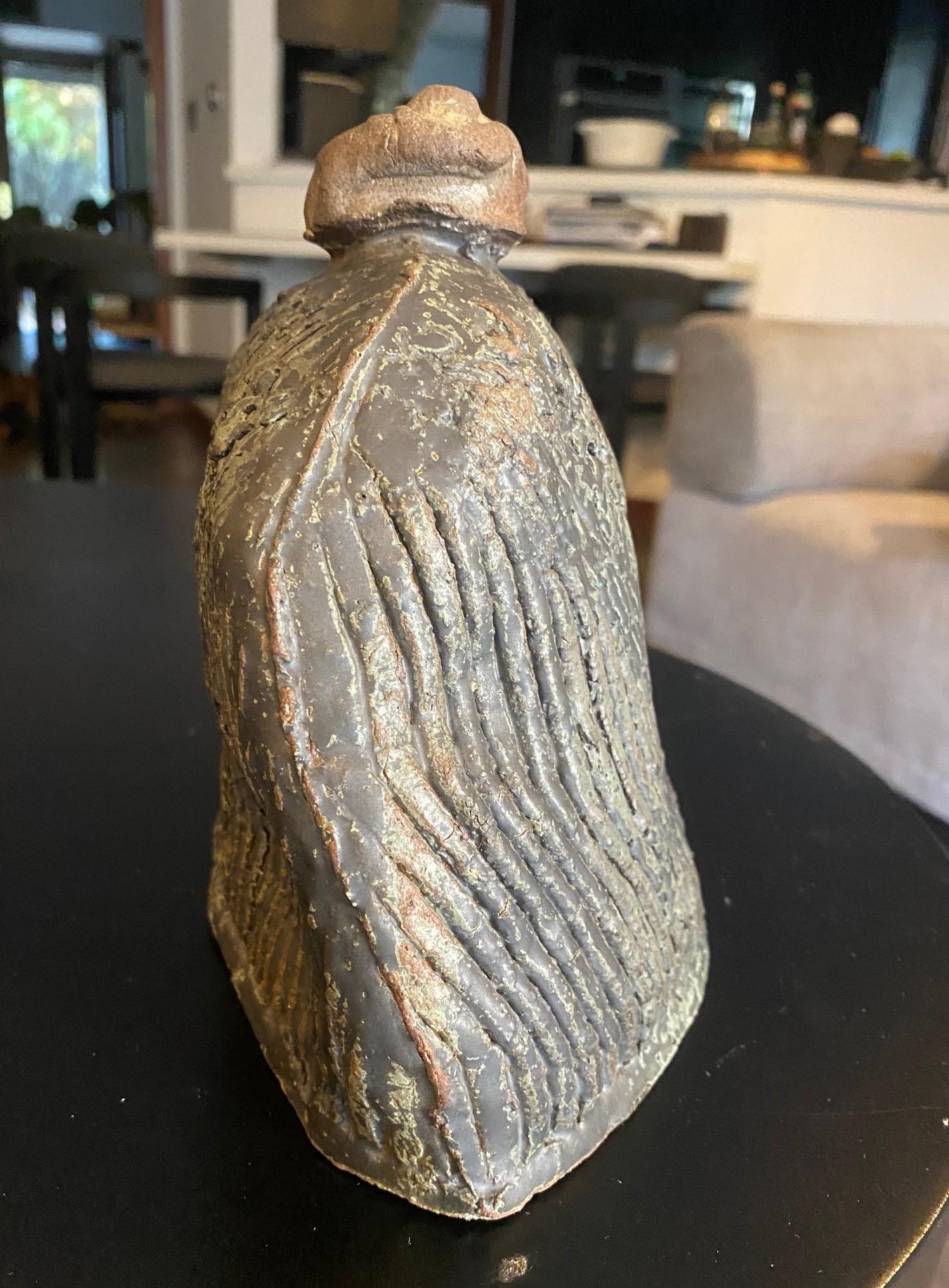 Vaso in ceramica astratta giapponese firmato da Kinpei Nakamura con scatola originale sigillata in vendita 4