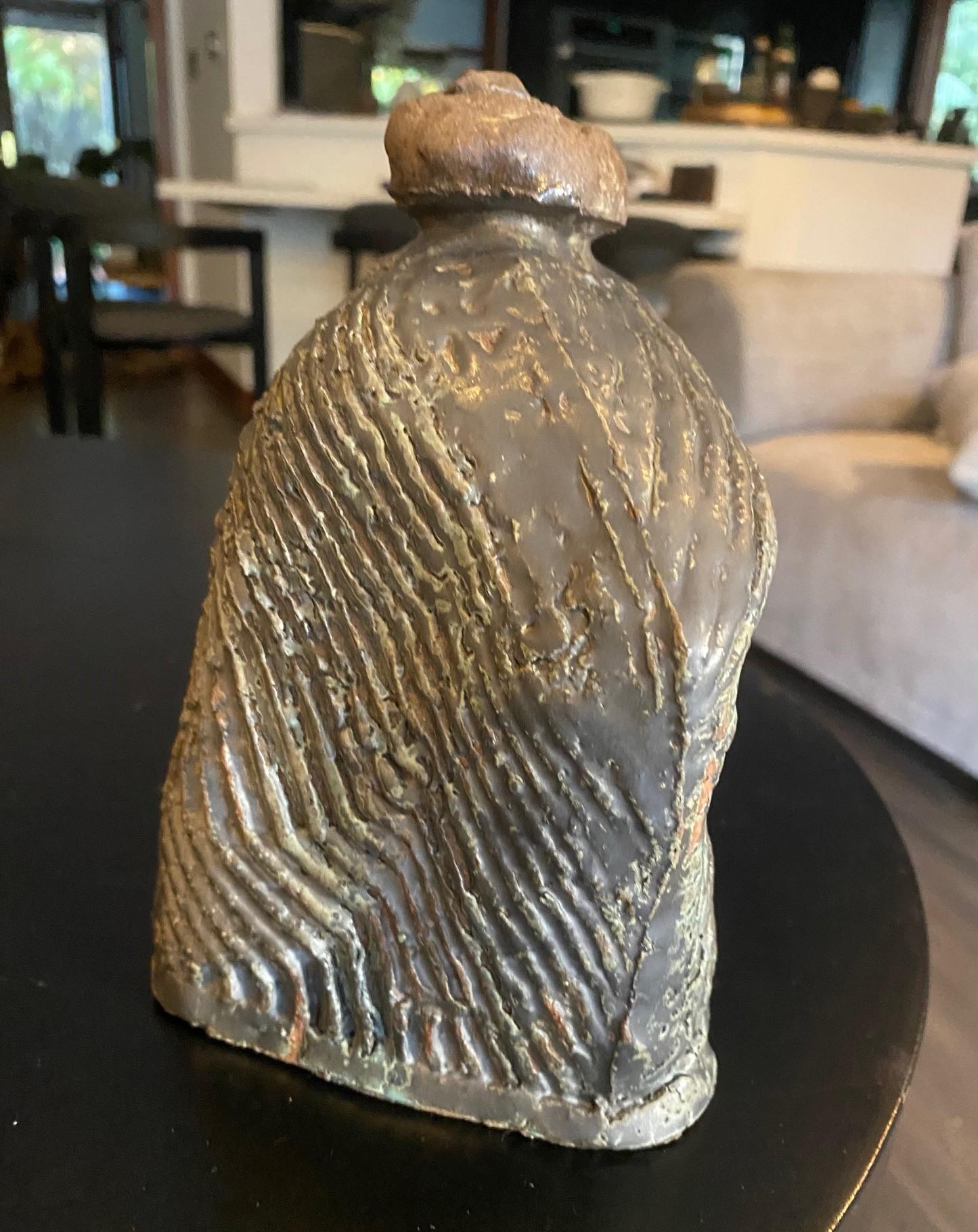 XX secolo Vaso in ceramica astratta giapponese firmato da Kinpei Nakamura con scatola originale sigillata in vendita