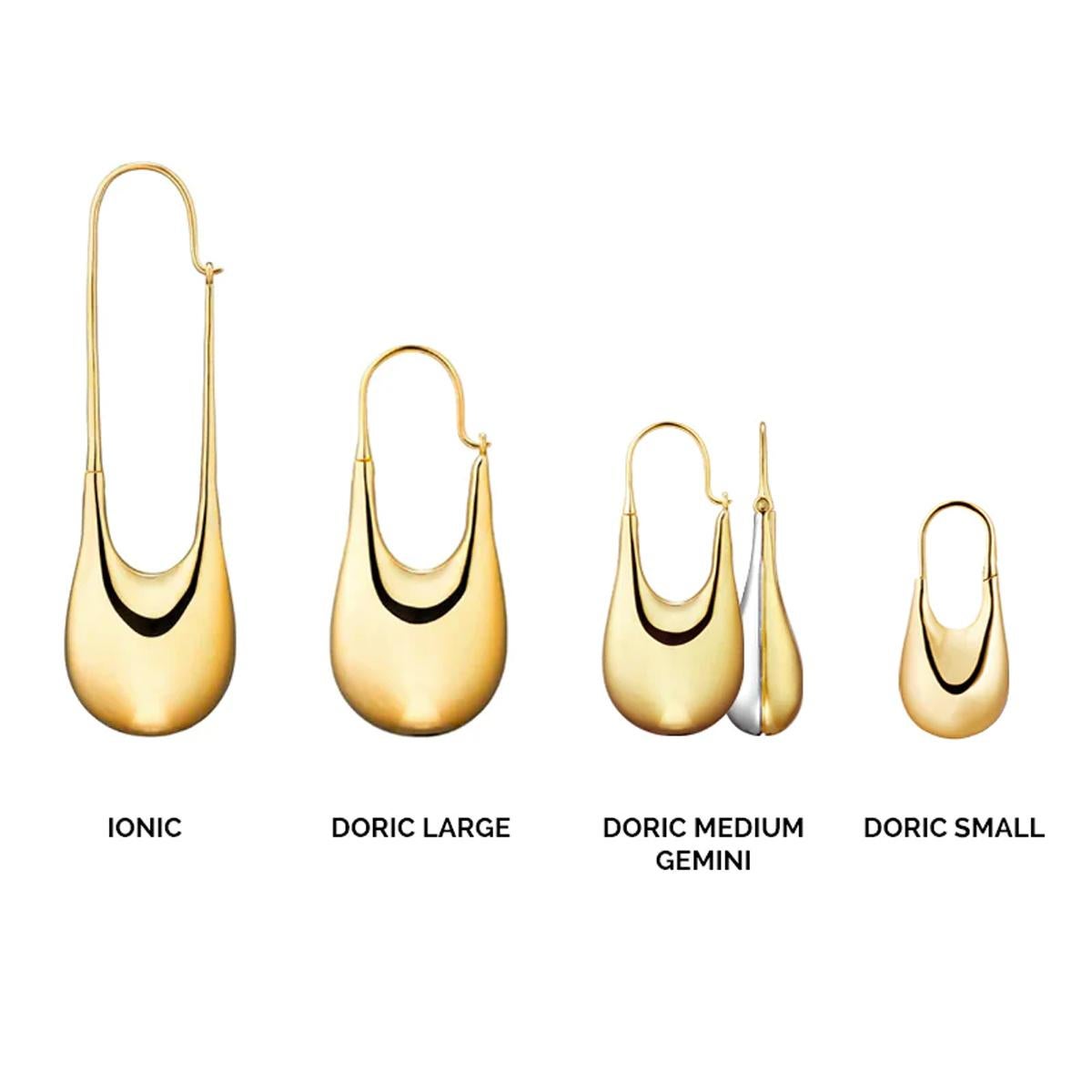 KINRADEN DORIC MEDIUM 'GEMINI' Earring - 18k gold & sterling silver For Sale 6