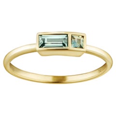 KINRADEN Eva-Ring aus 18-karätigem Gold mit Saphiren aus Queensland, Größe 7 / 54