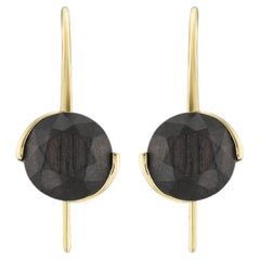 KINRADEN MEADOW Earring in 18K Gold with 3ct. Mpingo Blackwood (Pair)