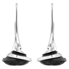 KINRADEN MIST Earring in Sterling Silver with 7ct. Mpingo Blackwood (Pair)