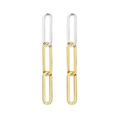 KINRADEN THE SIGH III MEDIUM Earring - 18k gold, 1 silver link (a pair) KINRADEN THE SIGH III MEDIUM Earring - 18k gold, 1 silver link (a pair)