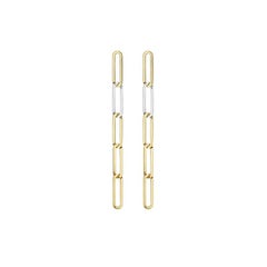 KINRADEN THE SIGH V LARGE Earrings - 18k gold, 1 silver link (a pair)