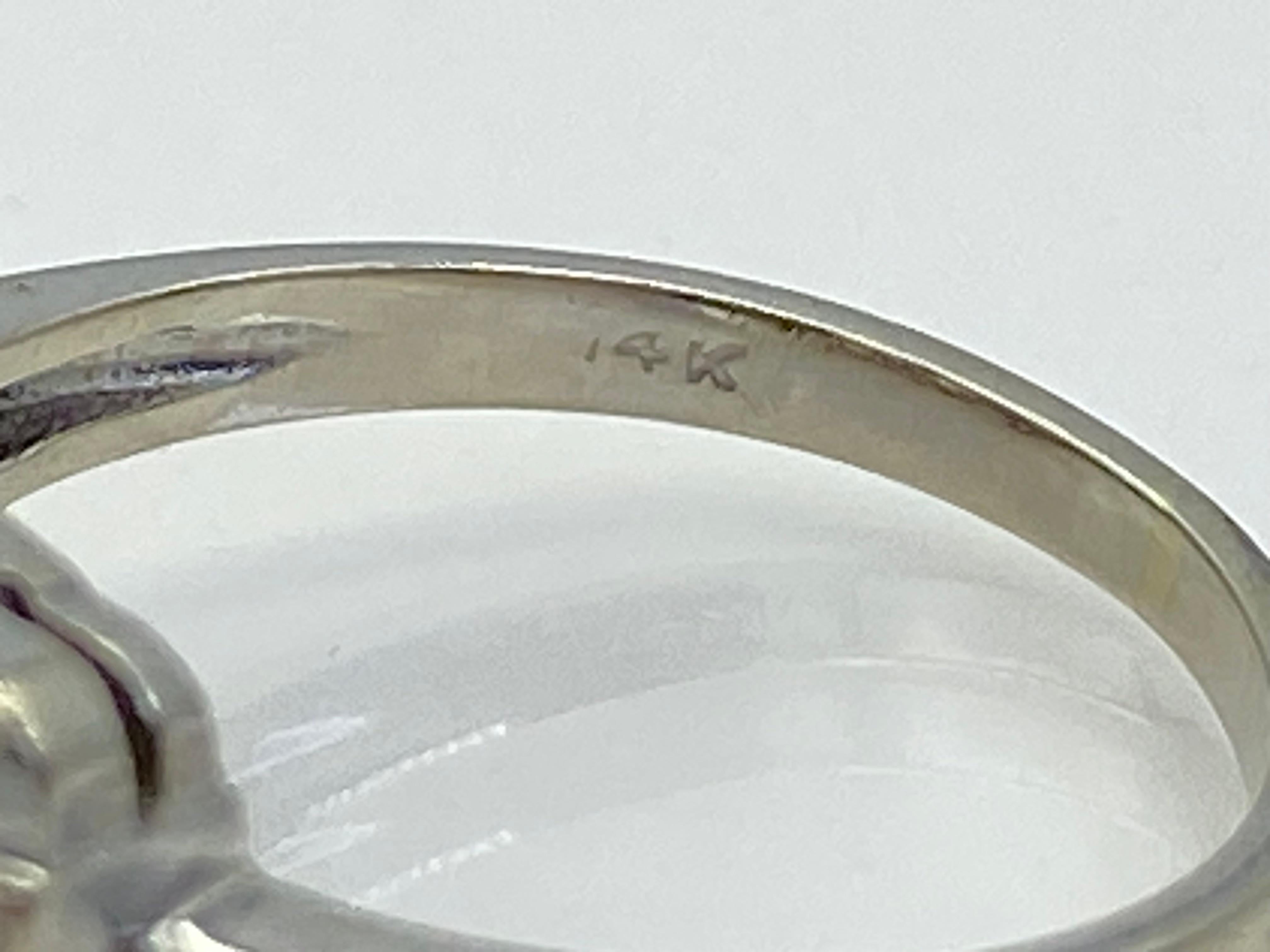 Art Deco Diamond Kinsley-Kovsky White Gold Vintage Engagement Ring, Circa 1930s For Sale 1