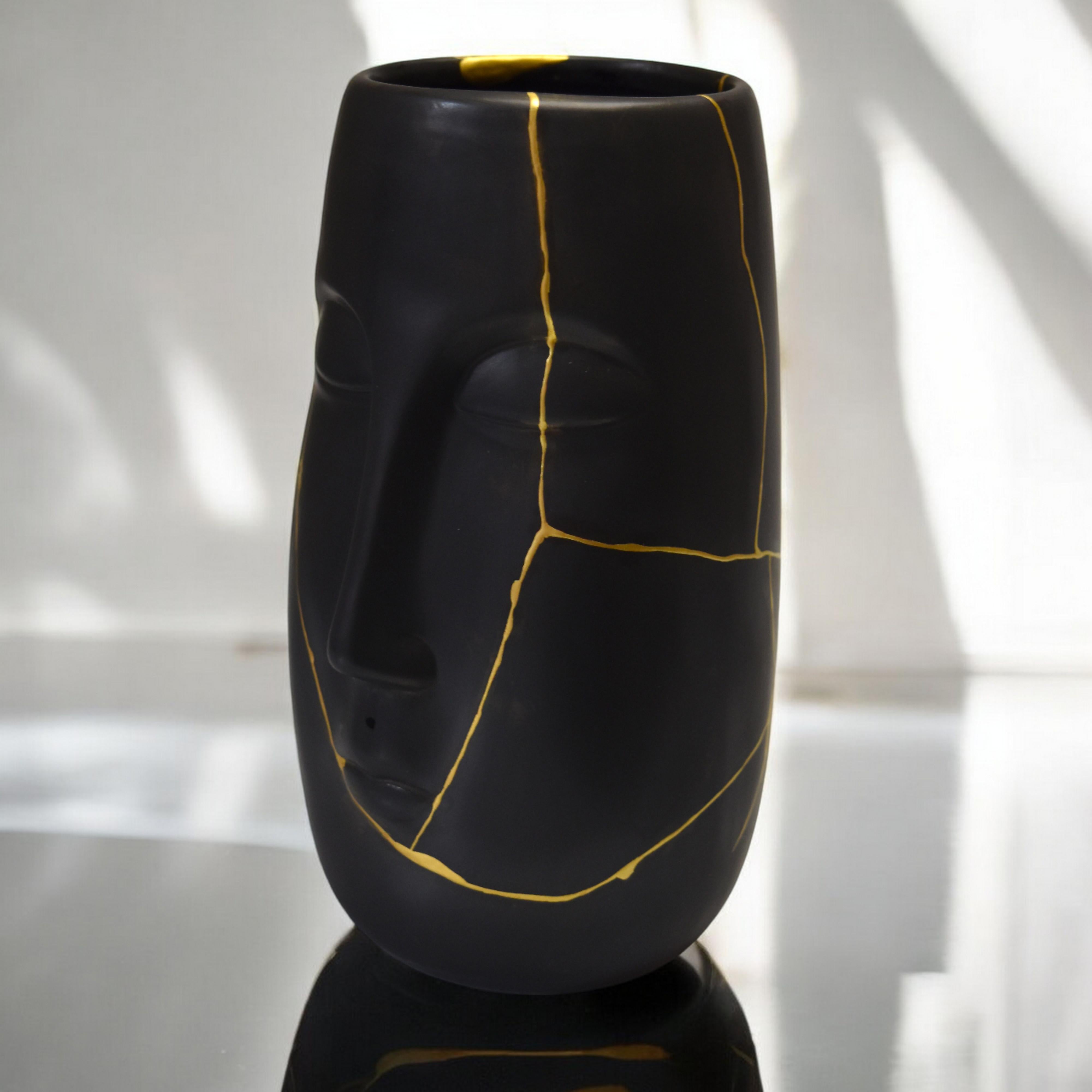 Vaso Kintsugi Black face In condizioni Nuovo in vendita a MEAUX, FR