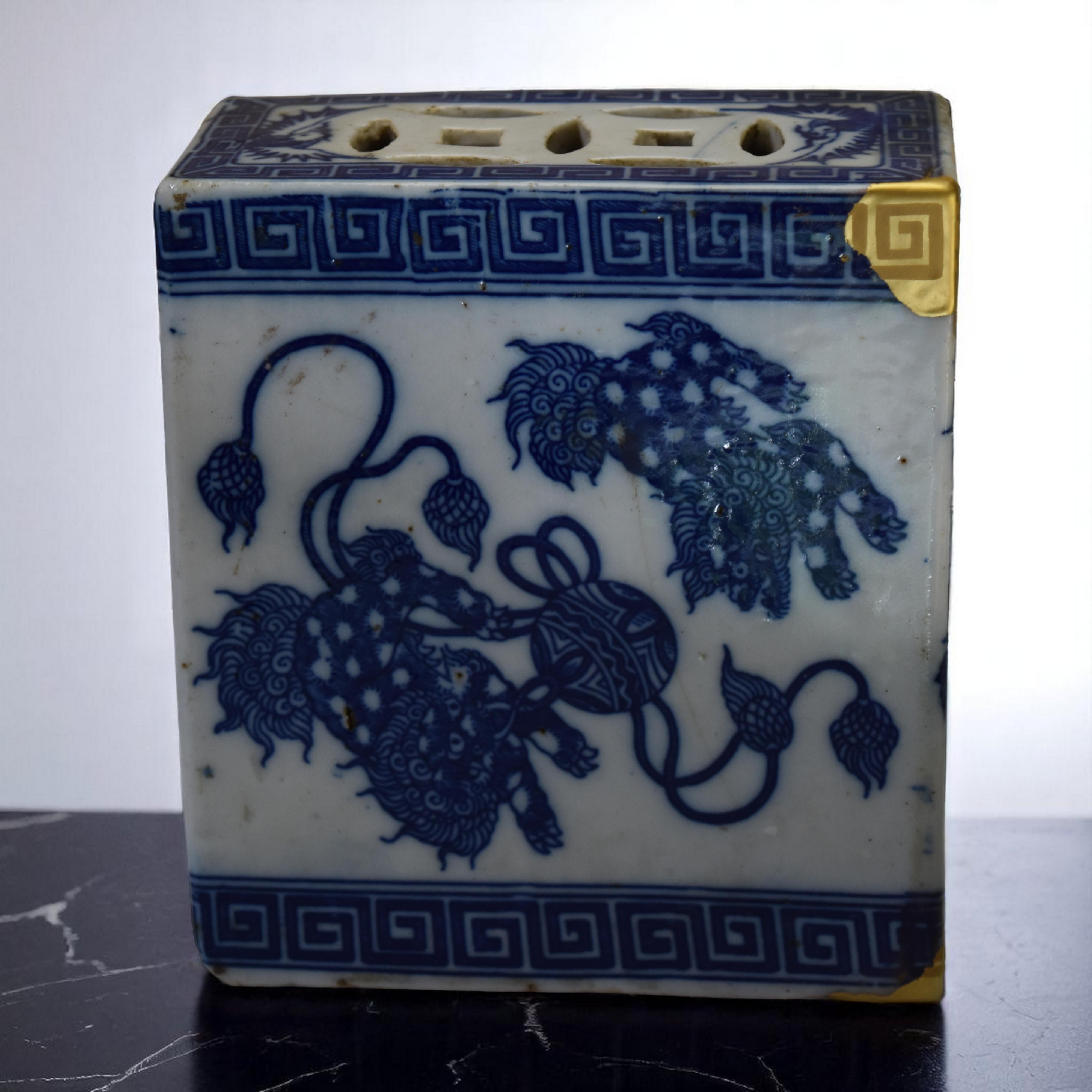 Cinese Cuscino in porcellana Kintsugi Opium in vendita