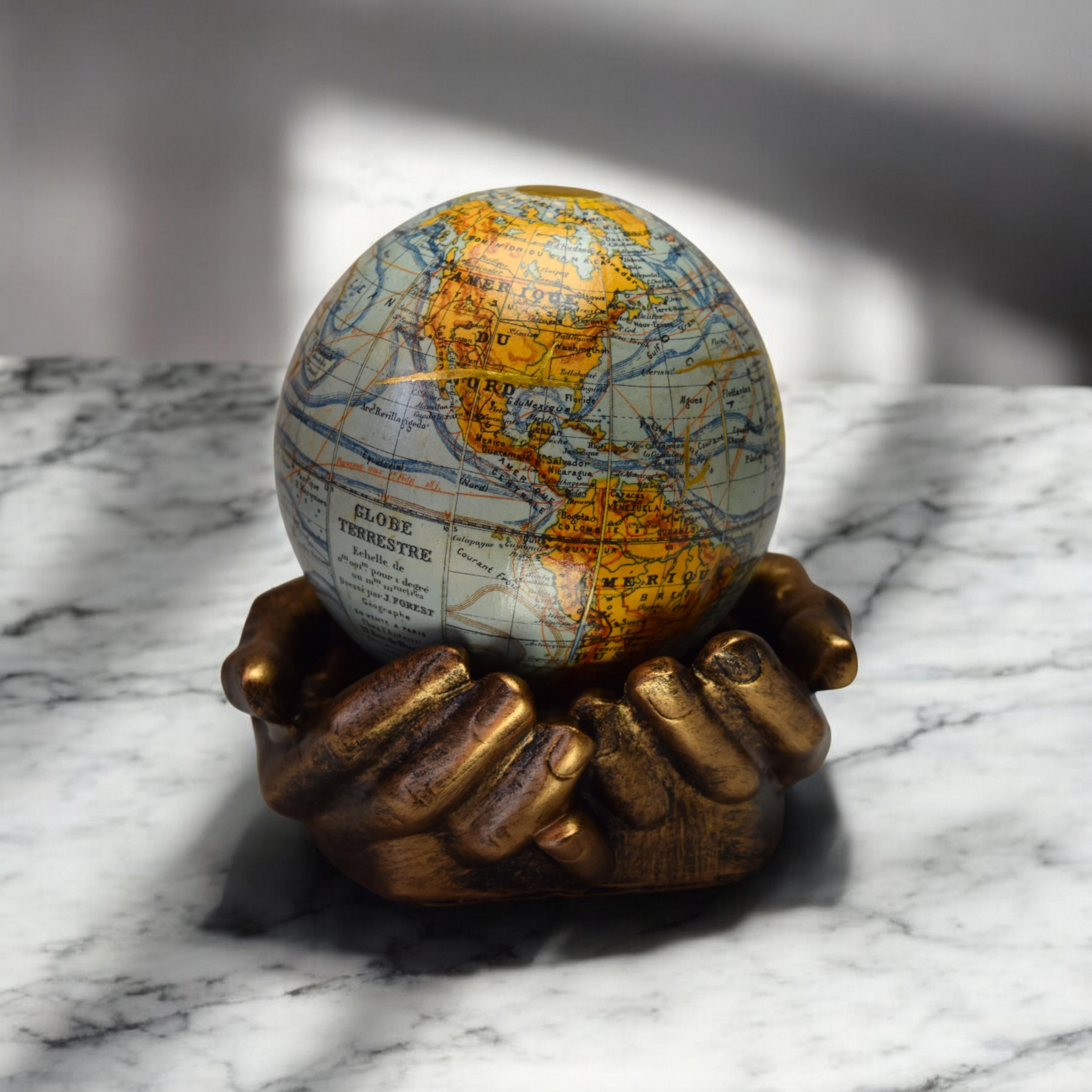 Oro Globo terrestre Kintsugi 