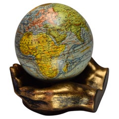 Kintsugi Terrestrischer Globus J. Forest - 17 rue de Buci 17 , um 1900