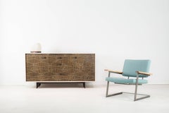 Kip Credenza, Ash, Ebonized Oak, Graphite Patina, In Stock