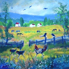 Farm Gossips, Original Painting