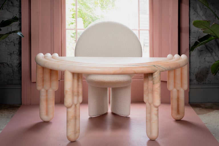 Modern Kipferl Desk by Lara Bohinc in Marble, in stock For Sale