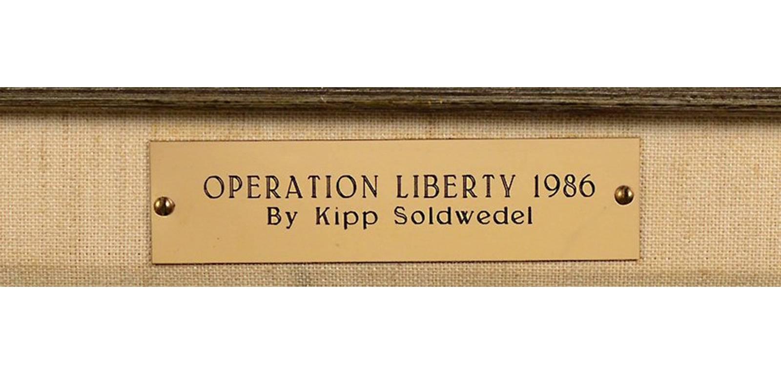 Kipp Soldwedel Operation Statue of Liberty Oil Painting In Excellent Condition In New York, NY
