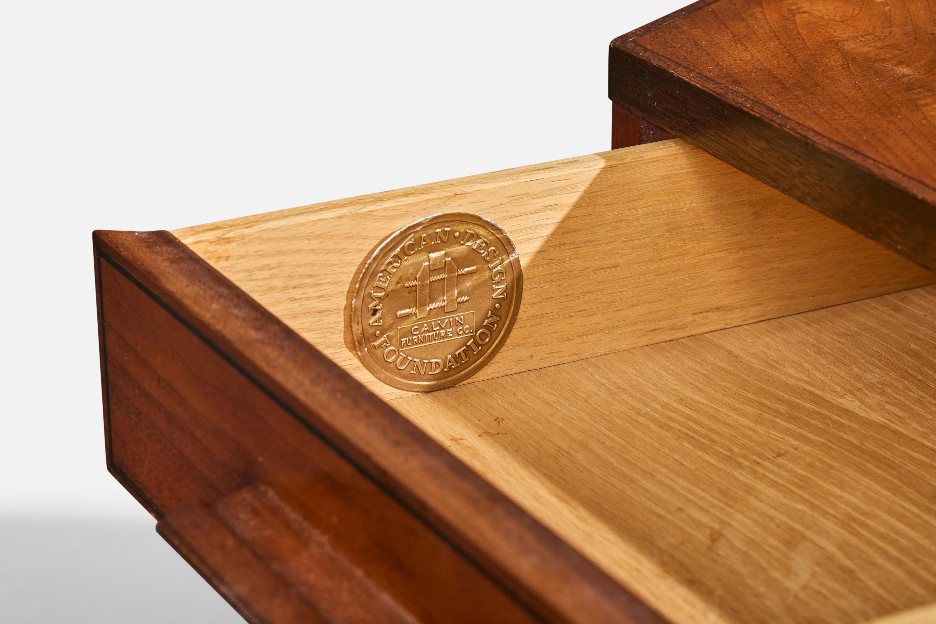 American Kipp Stewart And Stewart MacDougal, Side Table, Walnut, Cane, USA, 1950s