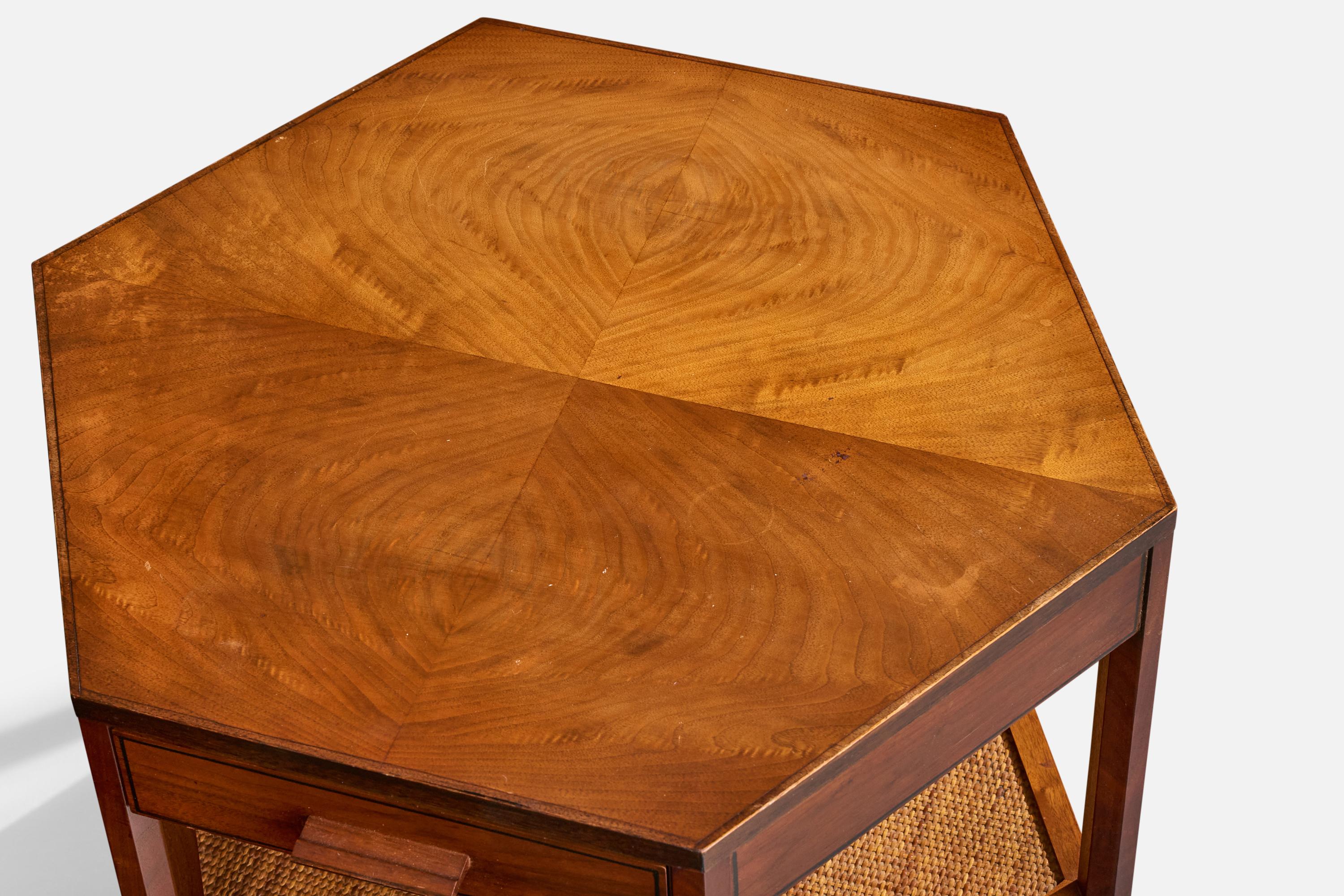 Kipp Stewart And Stewart MacDougal, Side Table, Walnut, Cane, USA, 1950s 2