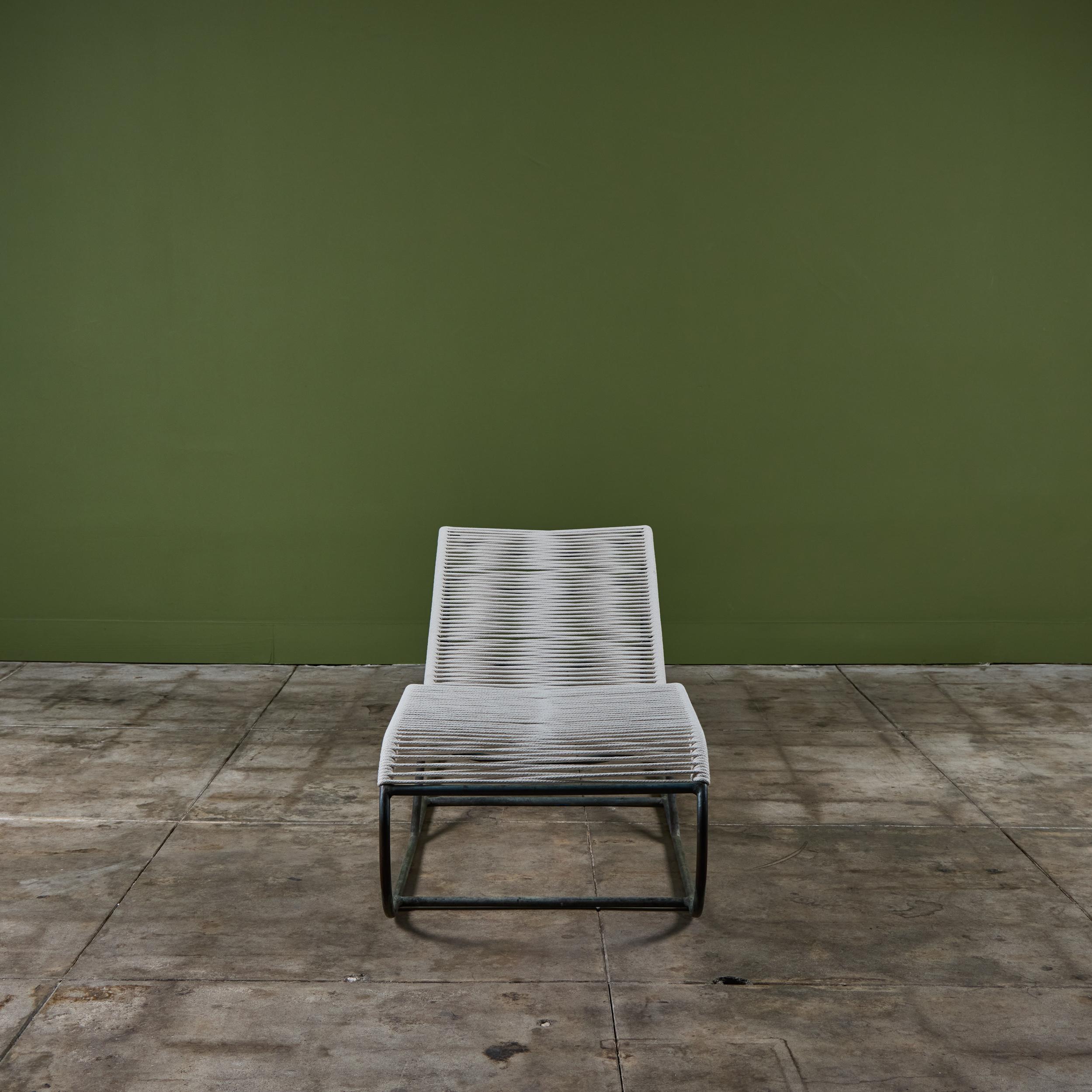 Kipp Stewart Bronze Patio Chaise Lounge Chair for Terra In Good Condition For Sale In Los Angeles, CA