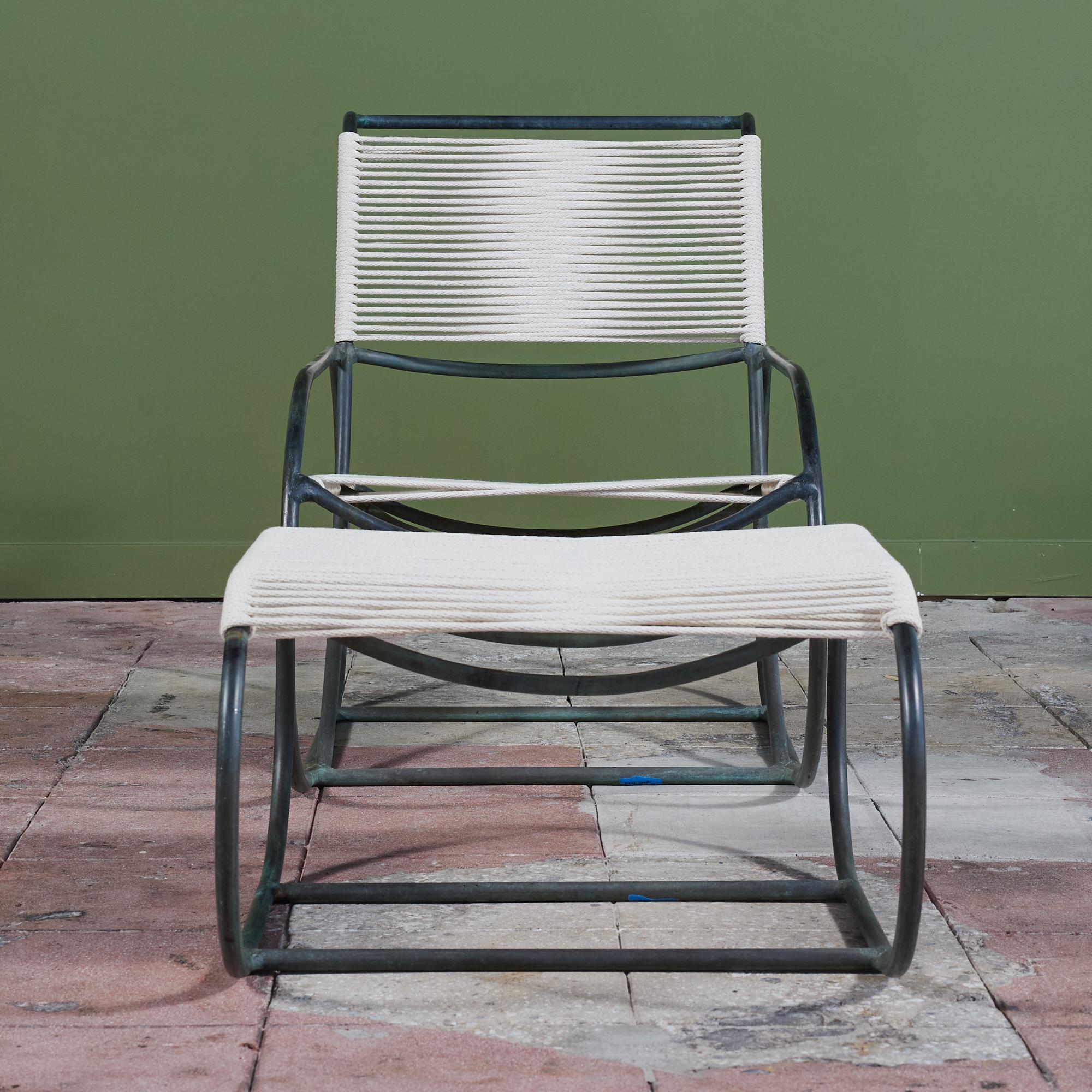 Kipp Stewart Bronze Patio Lounge Chair and Ottoman for Terra 1