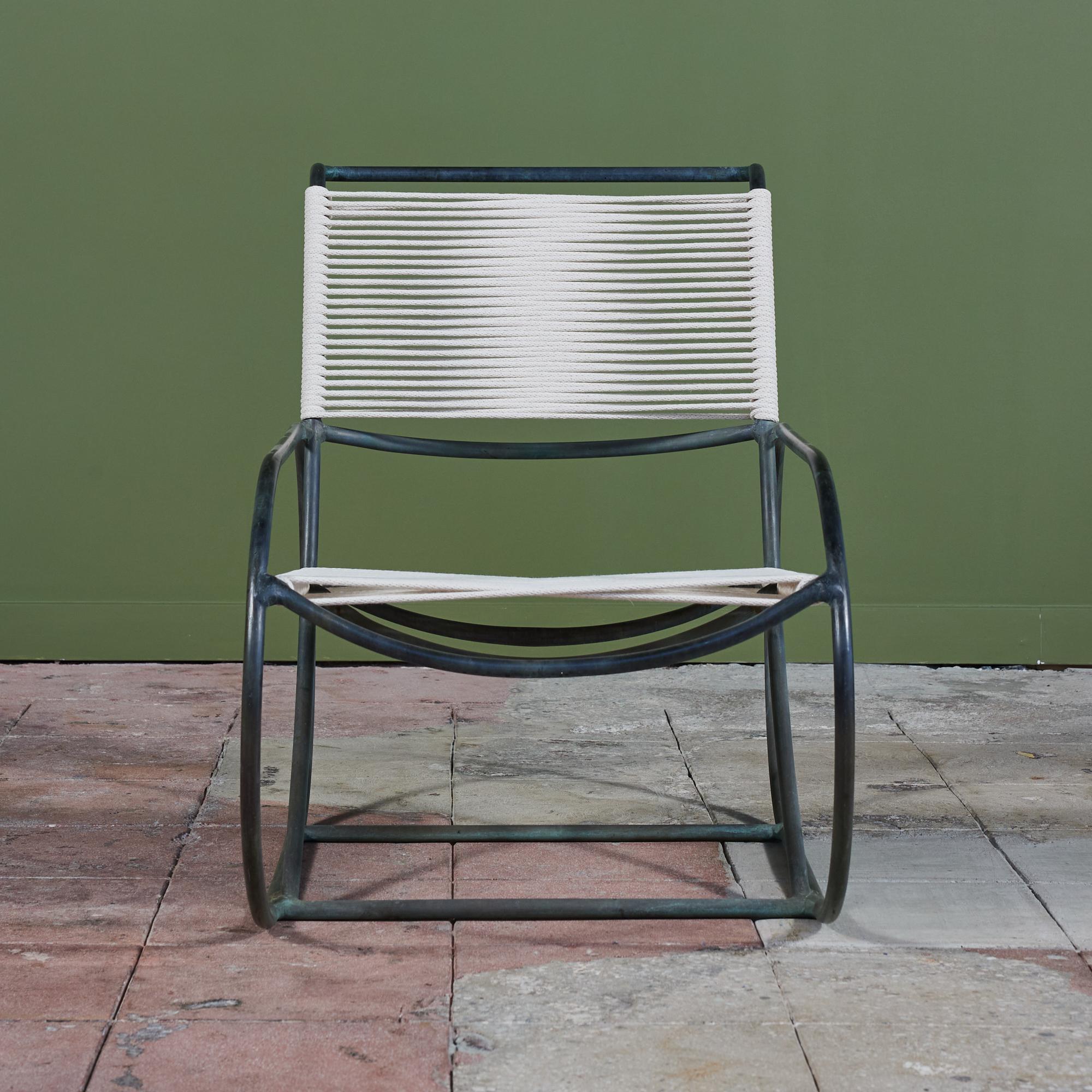Mid-Century Modern Kipp Stewart Bronze Patio Lounge Chair for Terra