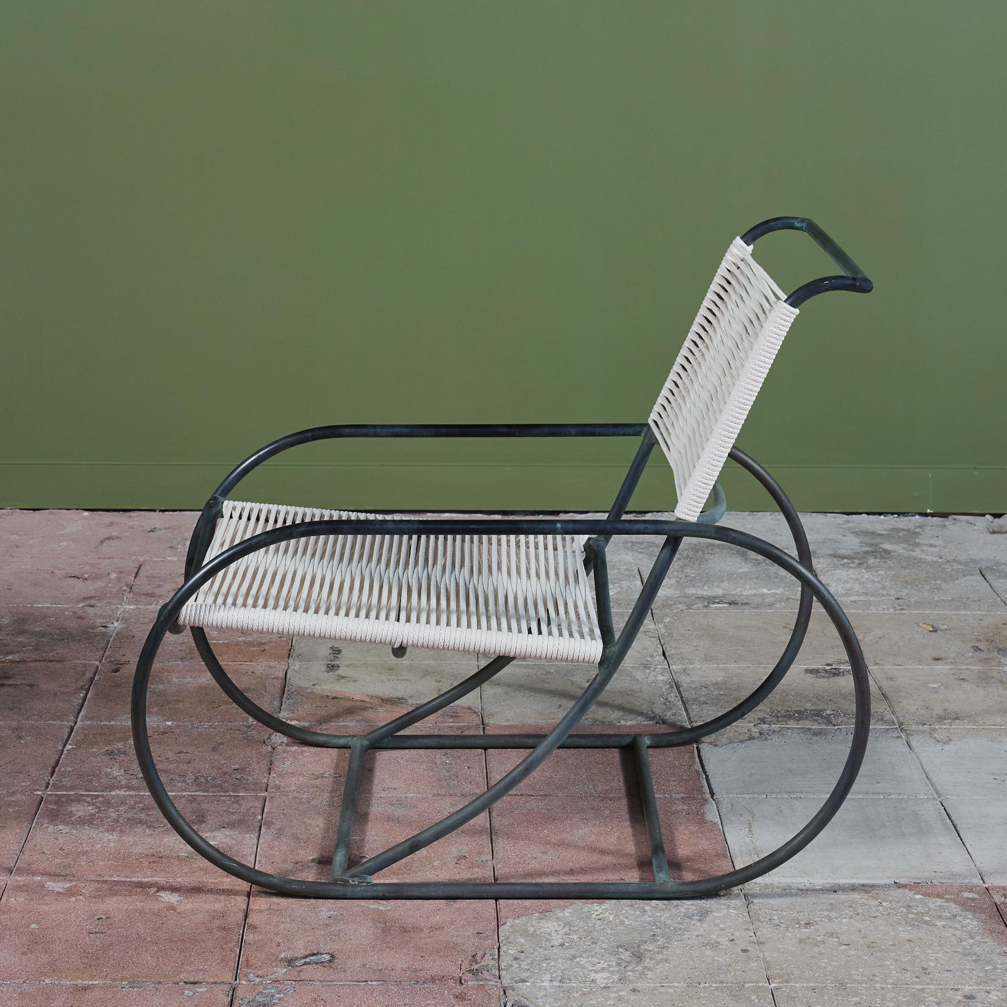 Patinated Kipp Stewart Bronze Patio Lounge Chair for Terra