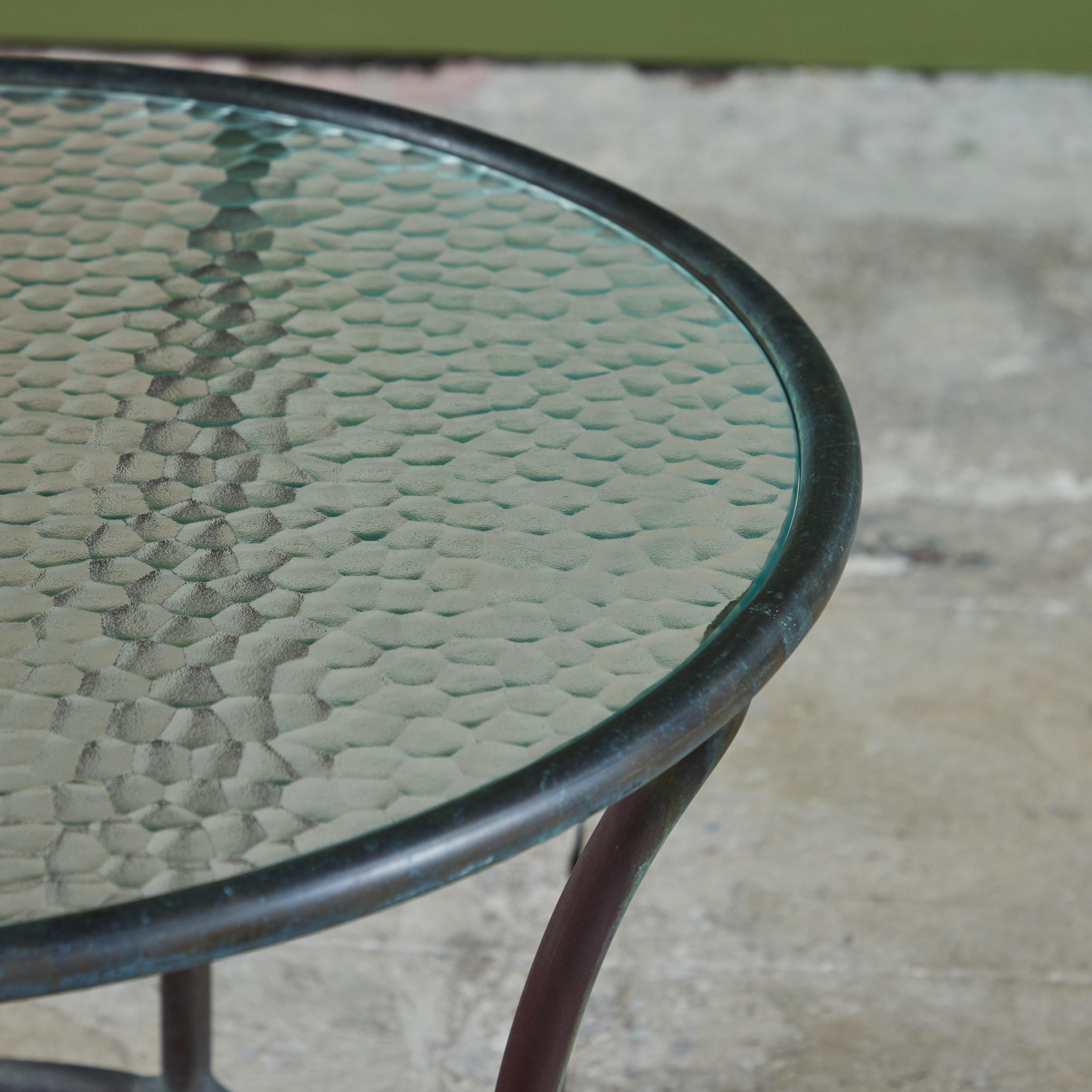 Glass Kipp Stewart Bronze Patio Side Table for Terra