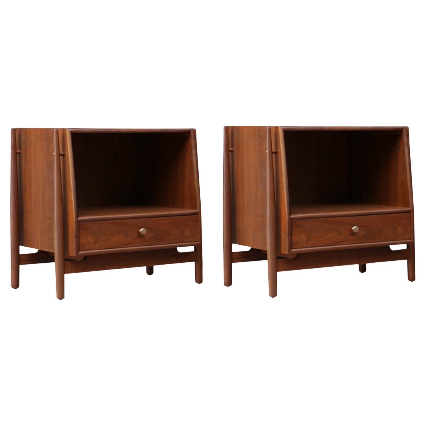 Expertly Restored - Kipp Stewart Floating Night Stands for Drexel