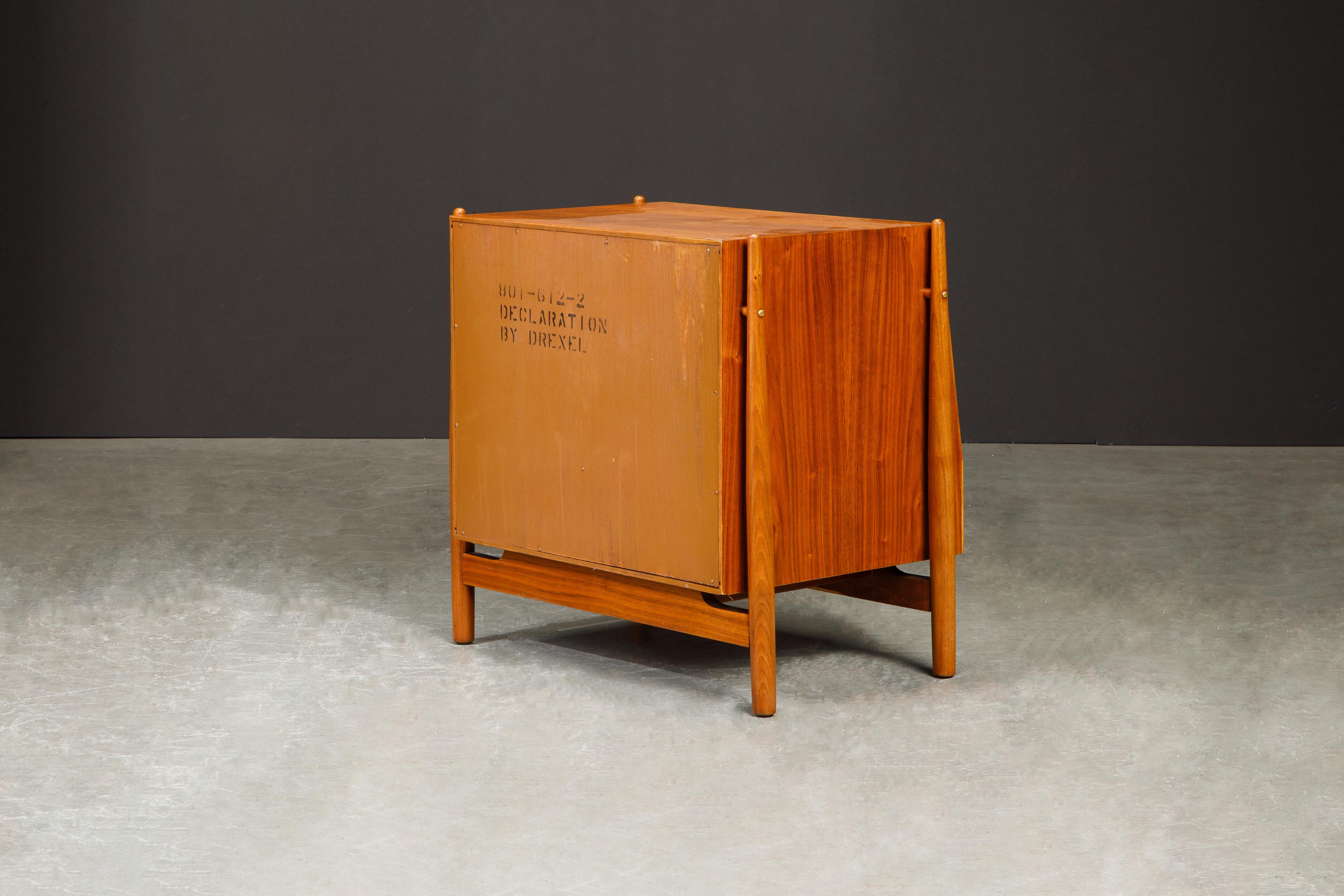 Kipp Stewart Declaration Floating Nightstand for Drexel, Refinished, Signed In Excellent Condition In Los Angeles, CA
