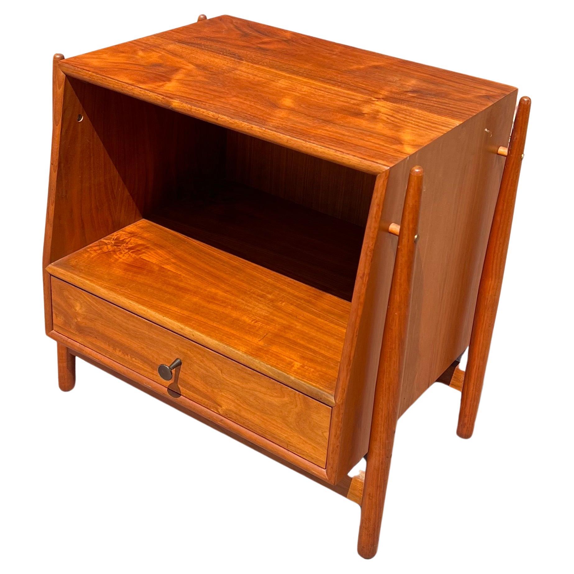 Westnofa MidCentury Teak King Platform Bed with Floating Nightstands