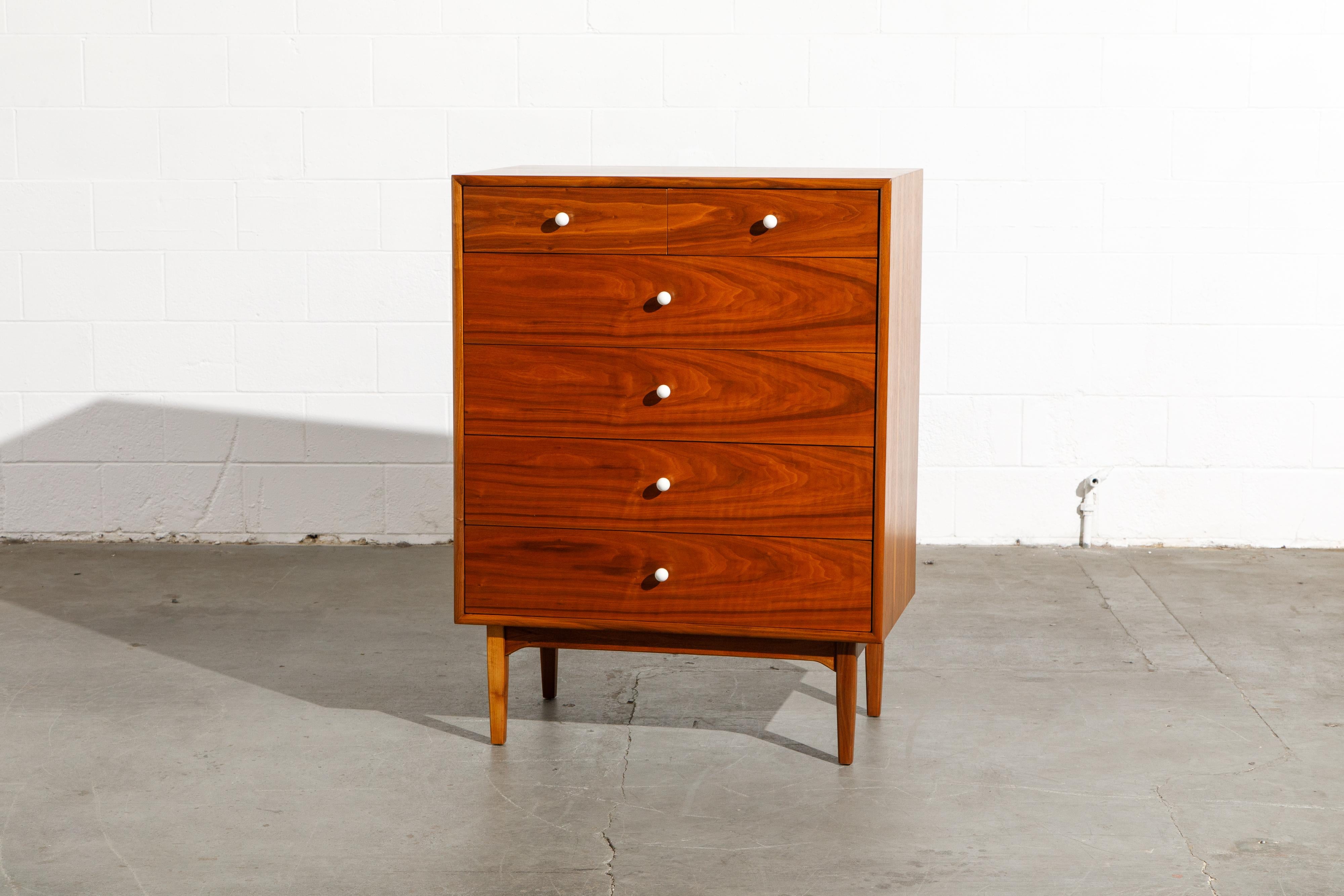 Kipp Stewart Declaration Highboy Dresser for Drexel, 1950s, Restored, Signed 3