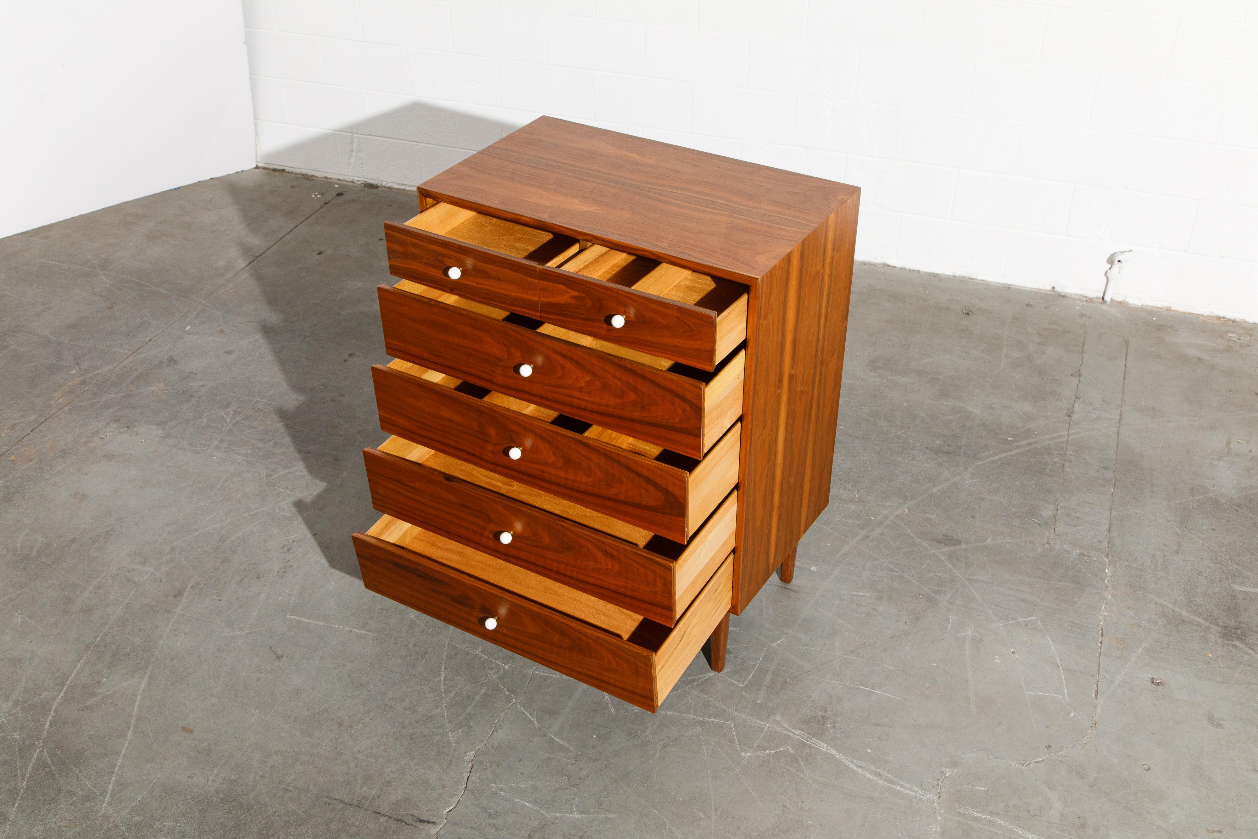 Kipp Stewart Declaration Highboy Dresser for Drexel, 1950s, Restored, Signed 5
