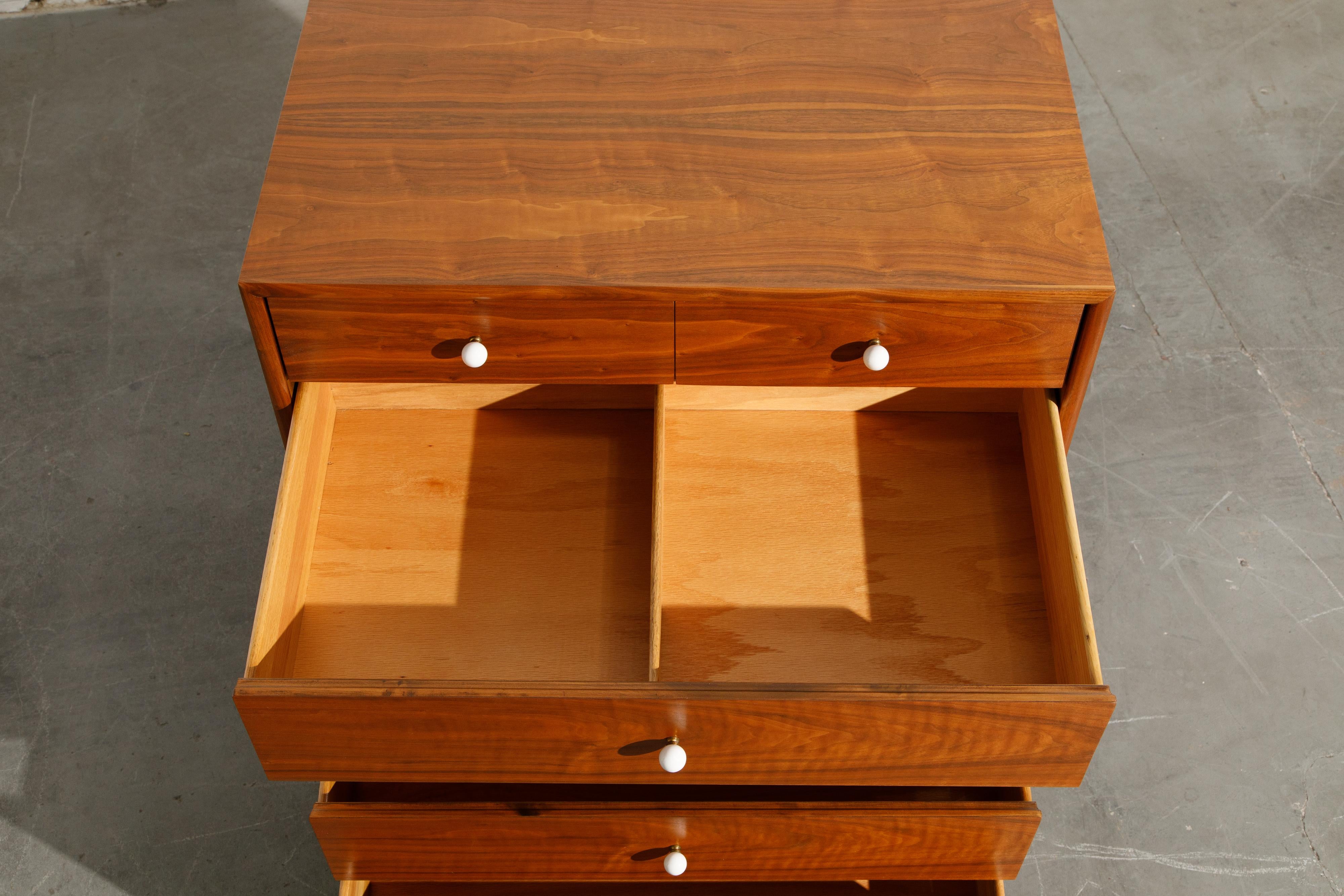 Kipp Stewart Declaration Highboy Dresser for Drexel, 1950s, Restored, Signed 9