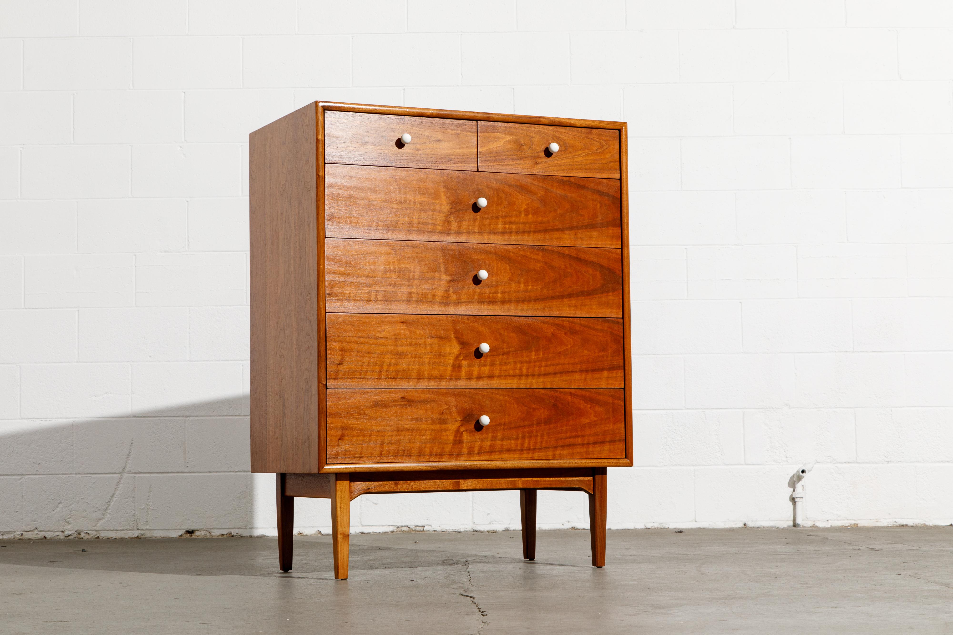 Mid-Century Modern Kipp Stewart Declaration Highboy Dresser for Drexel, 1950s, Restored, Signed