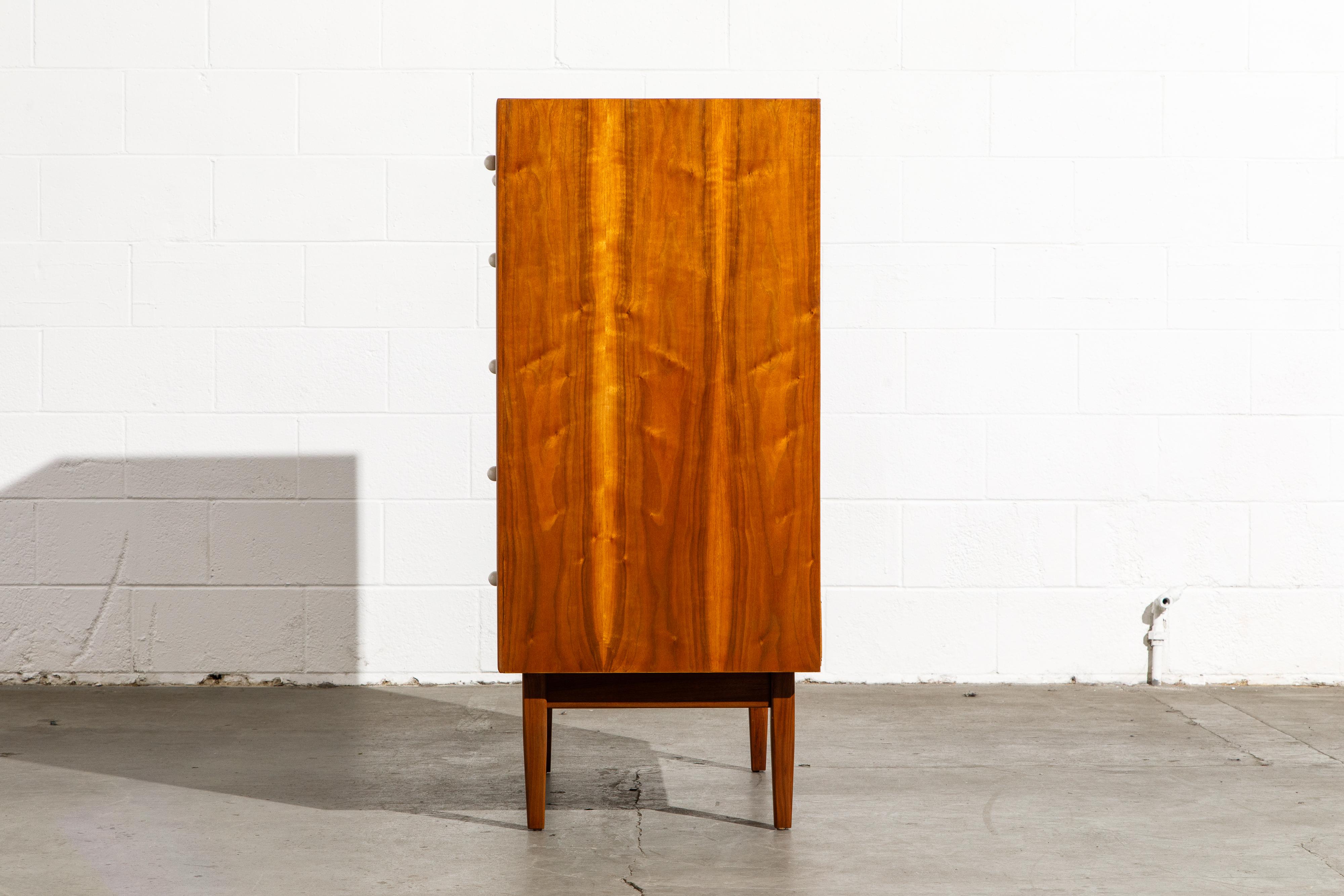 Kipp Stewart Declaration Highboy Dresser for Drexel, 1950s, Restored, Signed 1