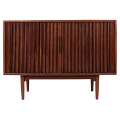 Kipp Stewart “Declaration” Walnut Tambour-Door Credenza for Drexel