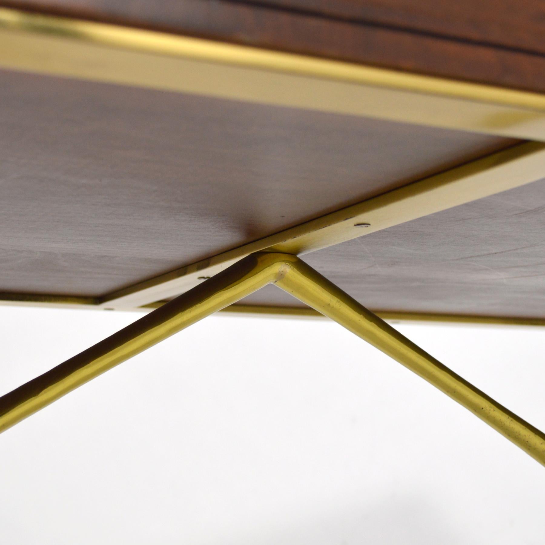 Kipp Stewart Desk with Brass Bamboo Form Legs by Directional 2