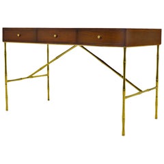 Kipp Stewart Desk with Brass Bamboo Form Legs by Directional