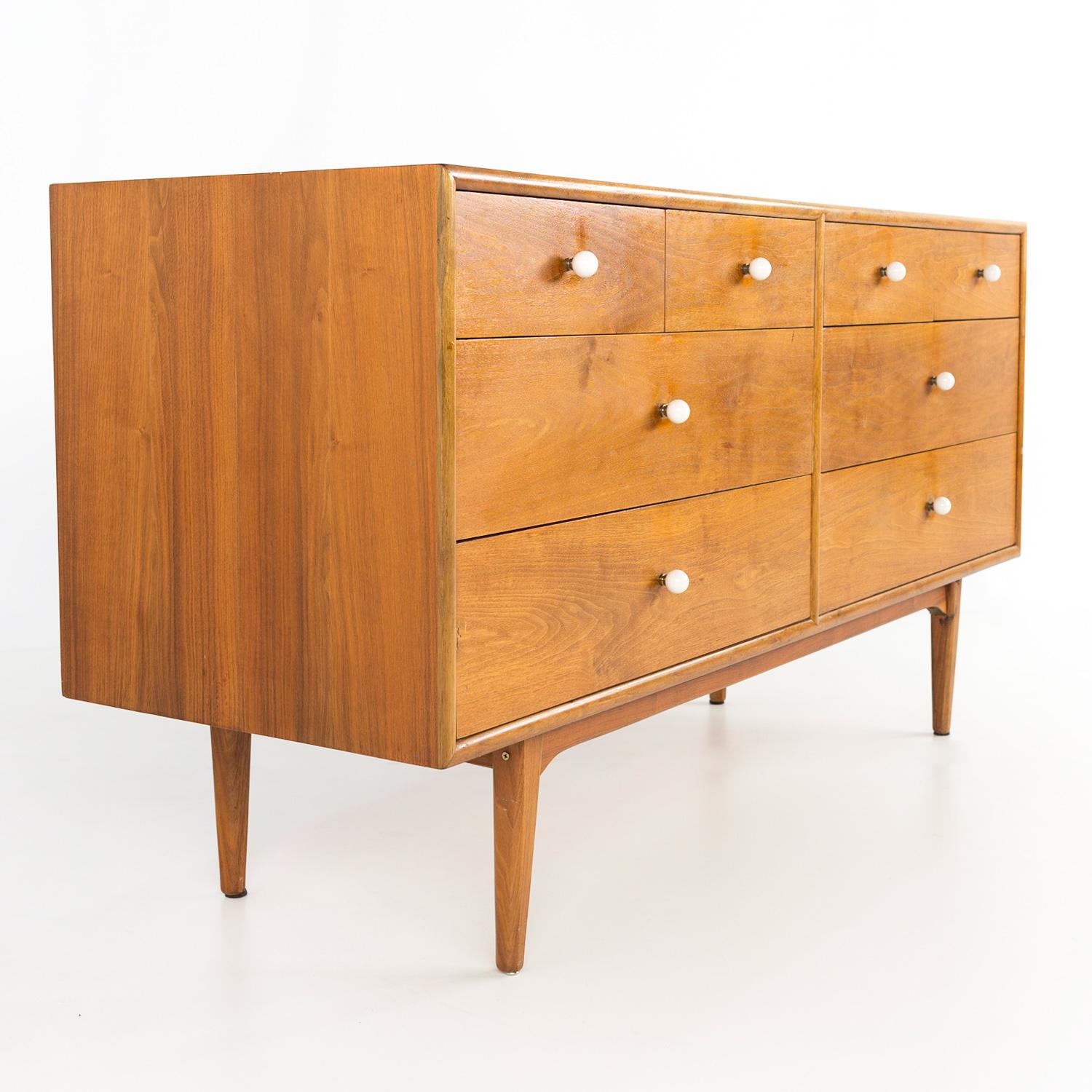 American Kipp Stewart Drexel Declaration George Nelson Thin Edge Style MCM Walnut Dresser