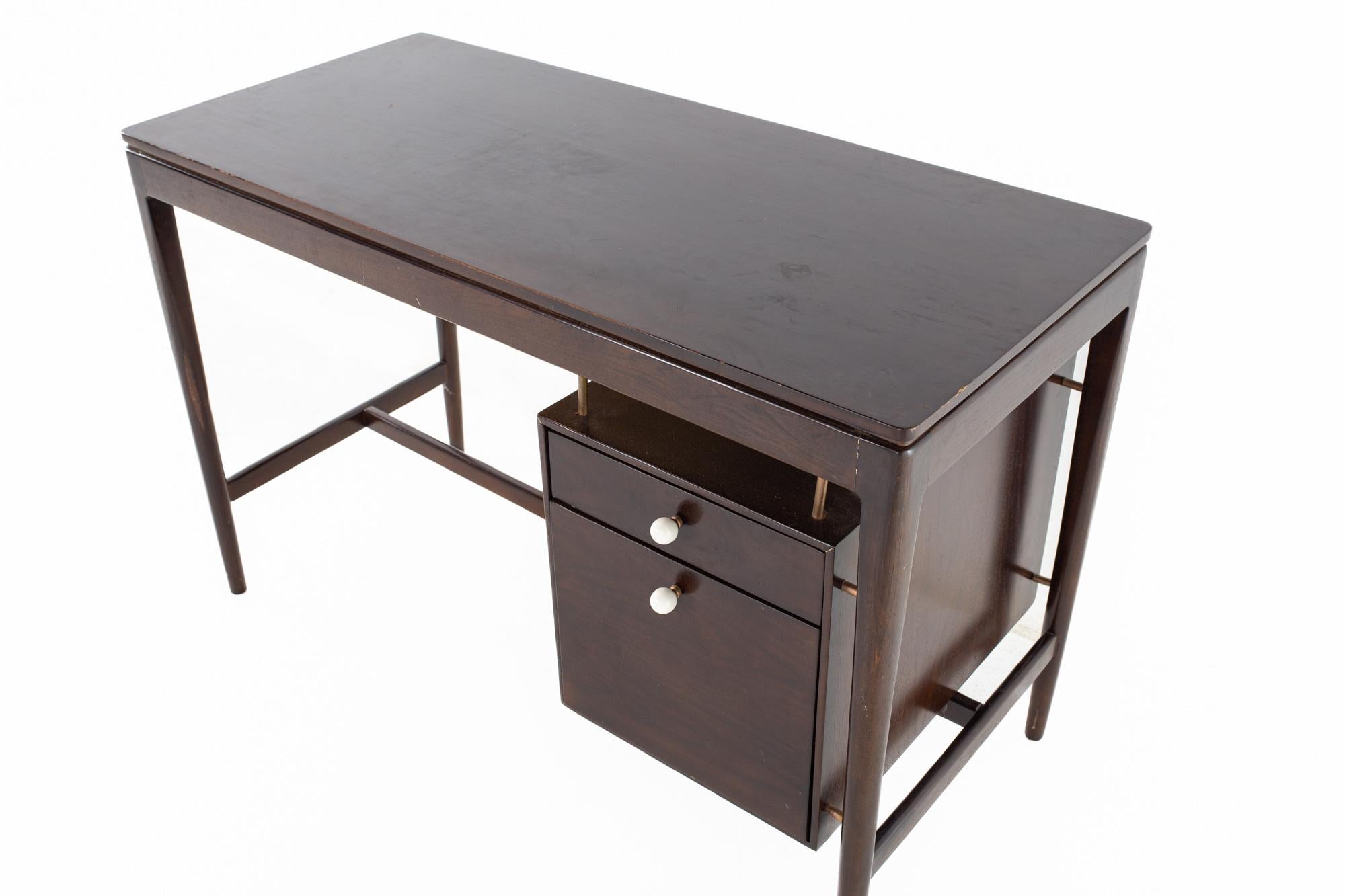 Late 20th Century Kipp Stewart Drexel Declaration Mid Century Walnut Writing Desk