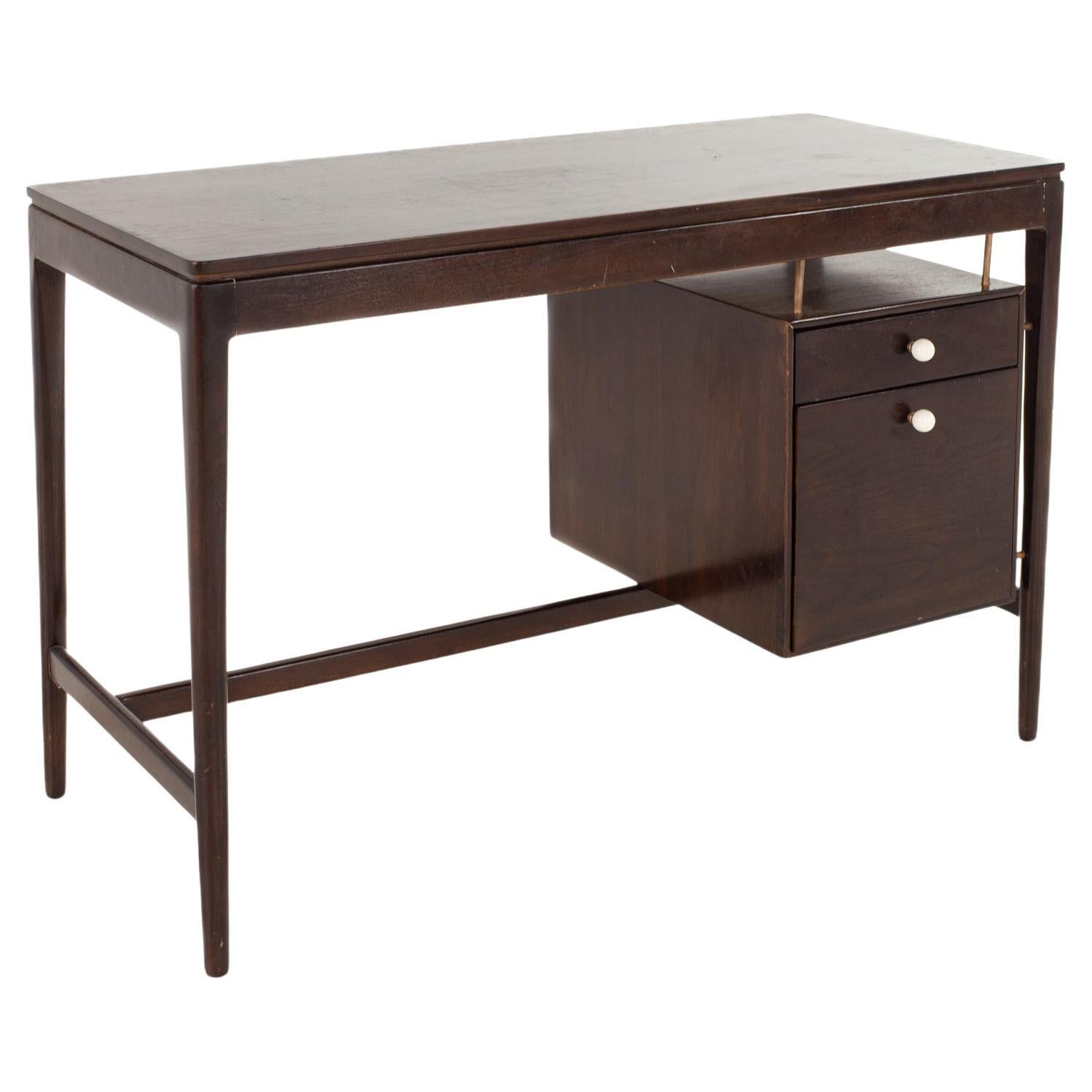 Kipp Stewart Drexel Declaration Mid Century Walnut Writing Desk