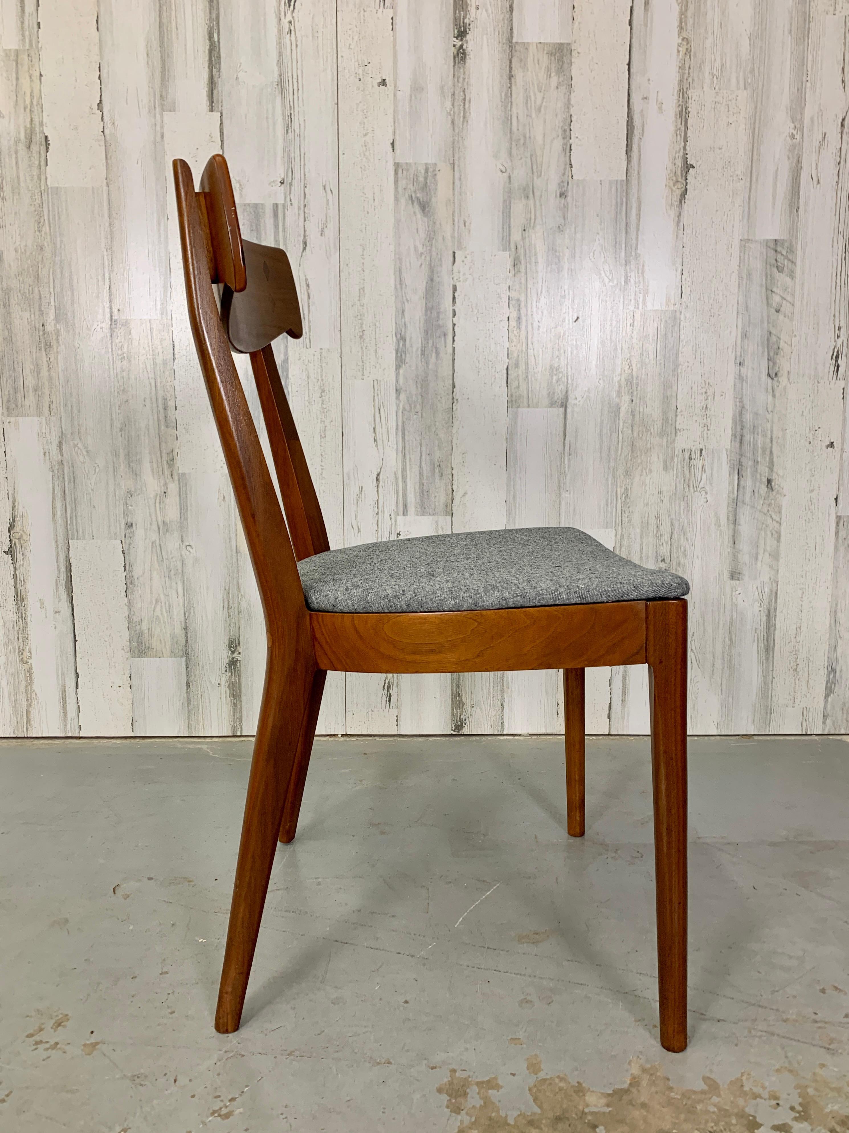 Kipp Stewart Drexel Declaration Sculpted Walnut Dining Chairs 1