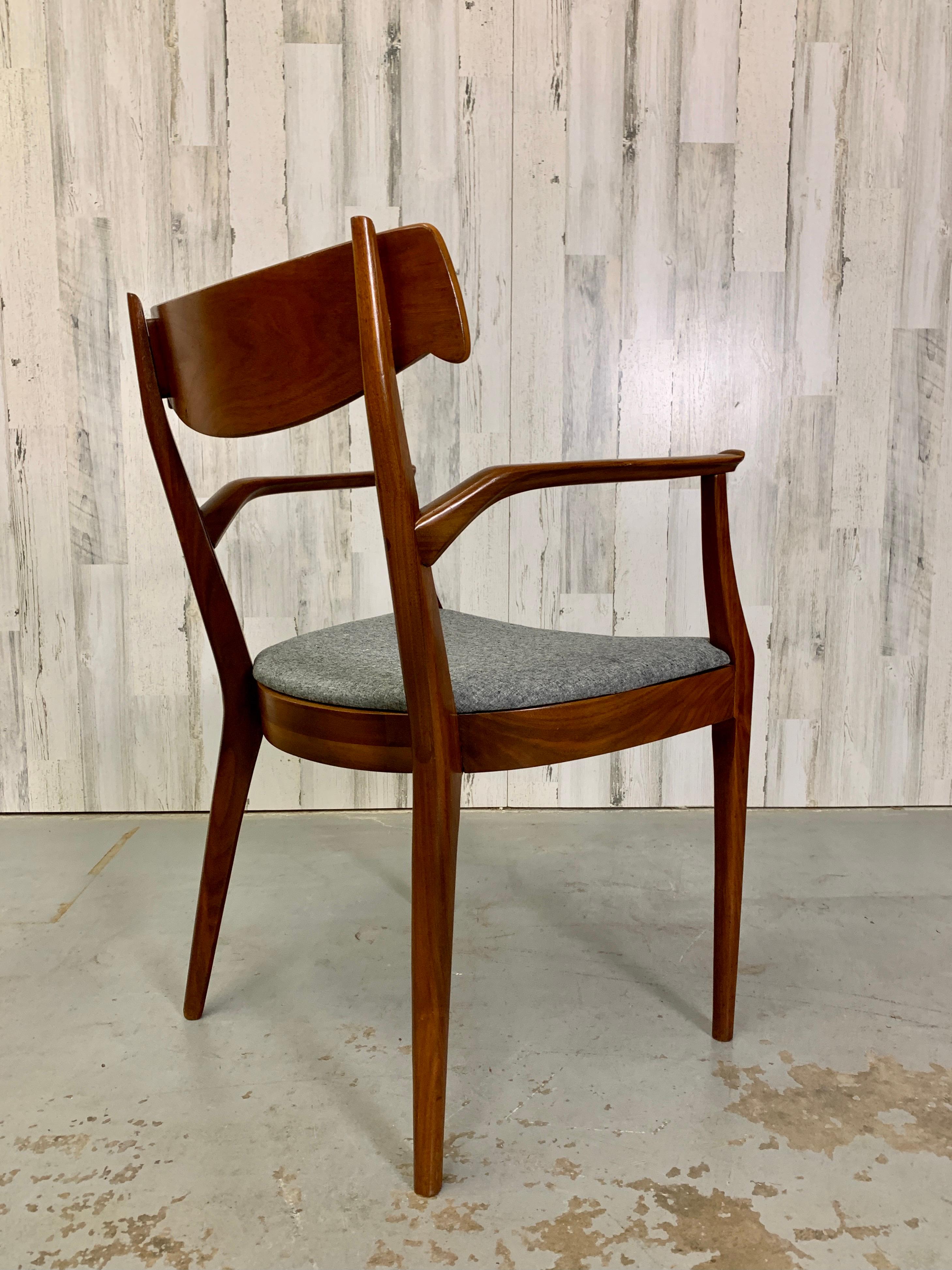 Kipp Stewart Drexel Declaration Sculpted Walnut Dining Chairs 4