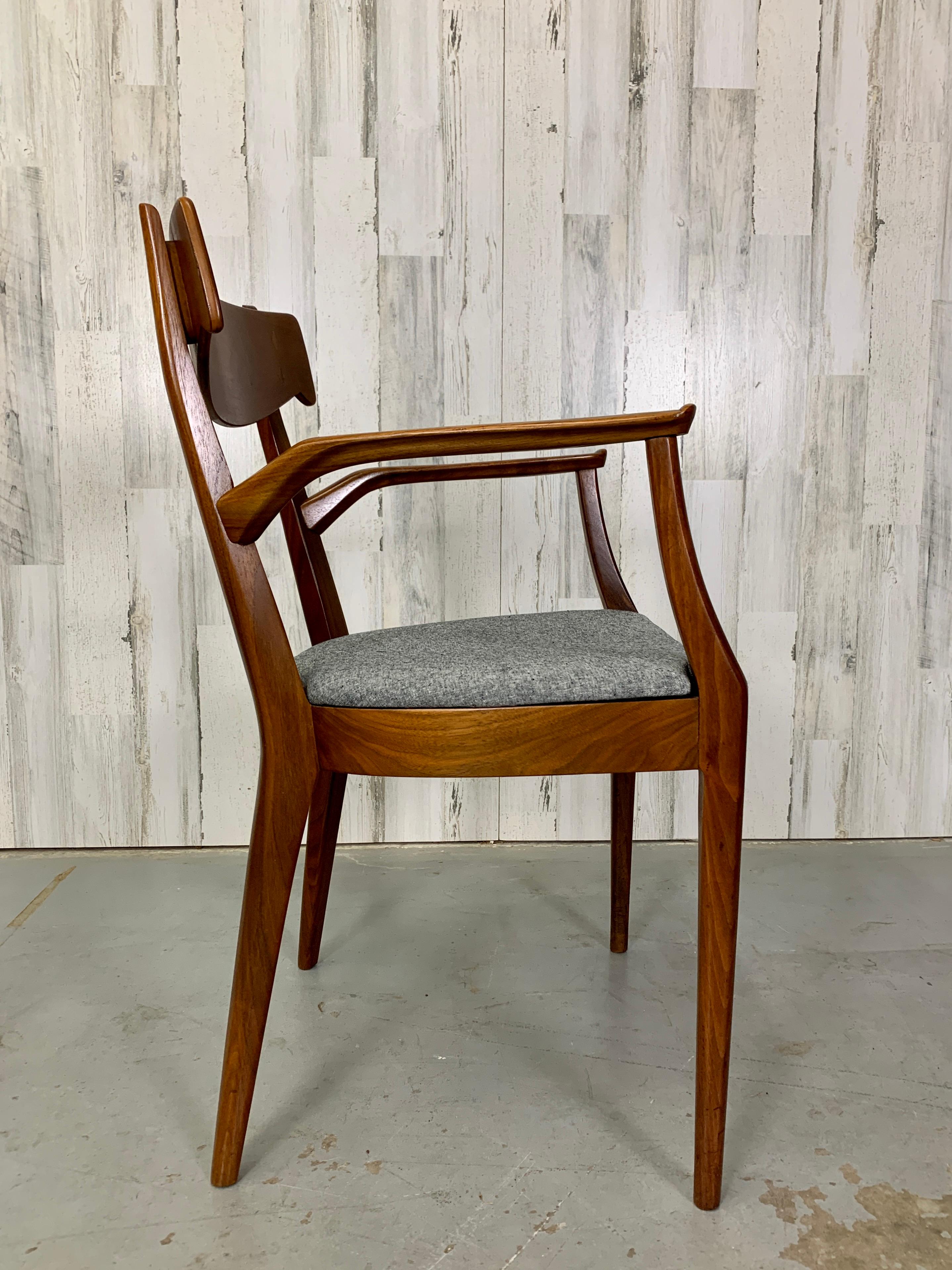 Kipp Stewart Drexel Declaration Sculpted Walnut Dining Chairs 9
