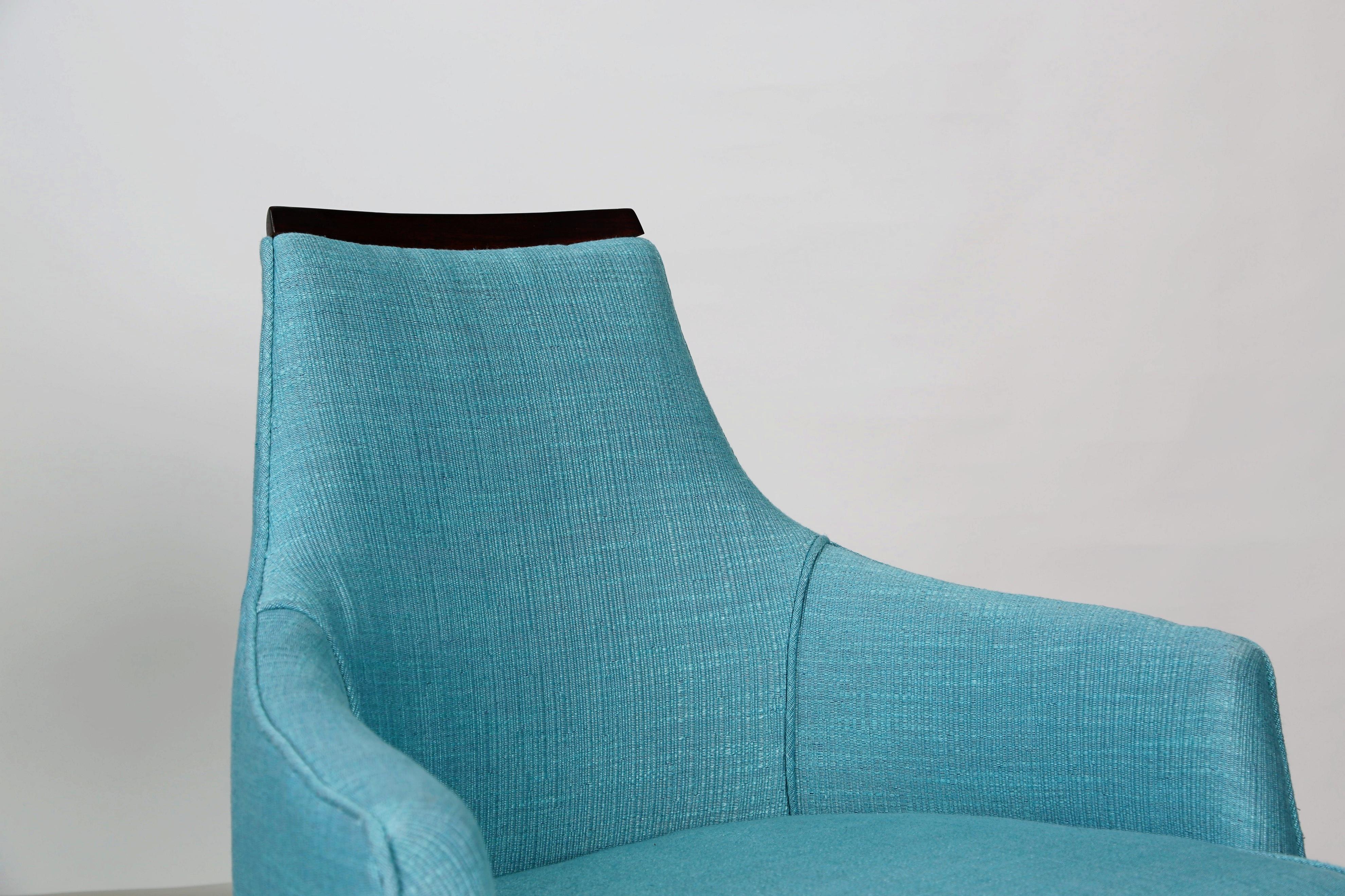 Fabric Kipp Stewart for Calvin Furniture Armchairs, Pair, circa 1960, Reupholstered